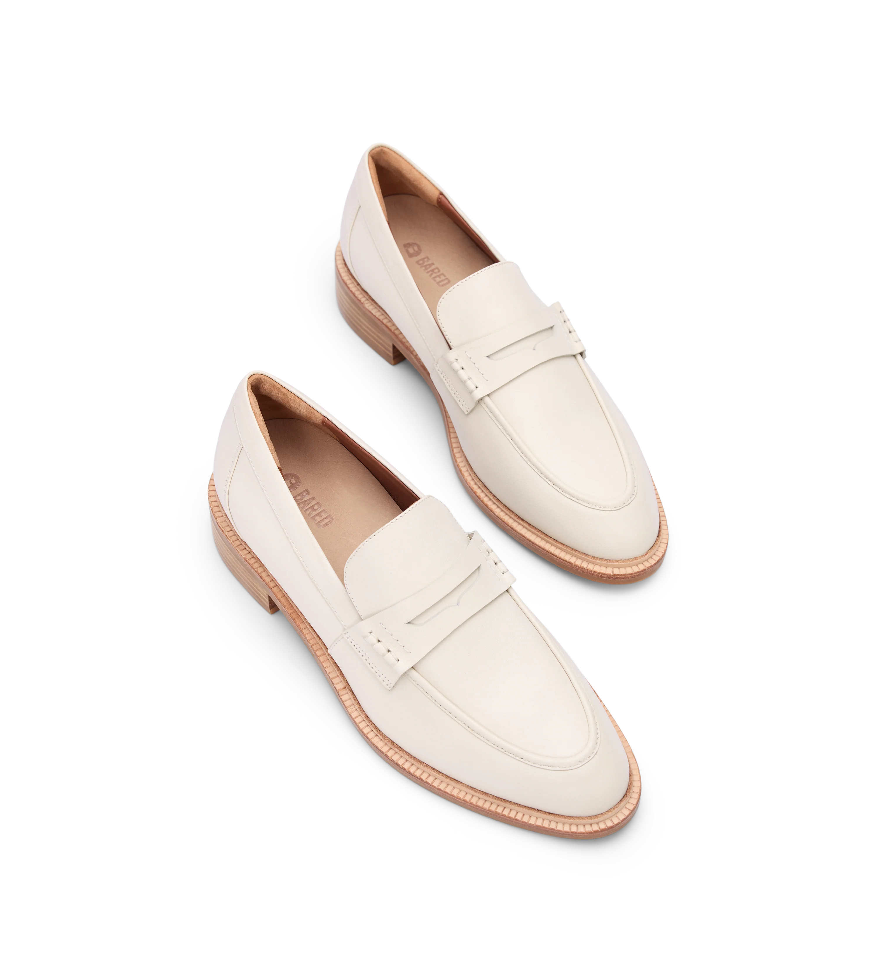 Capito Ecru Leather Loafers