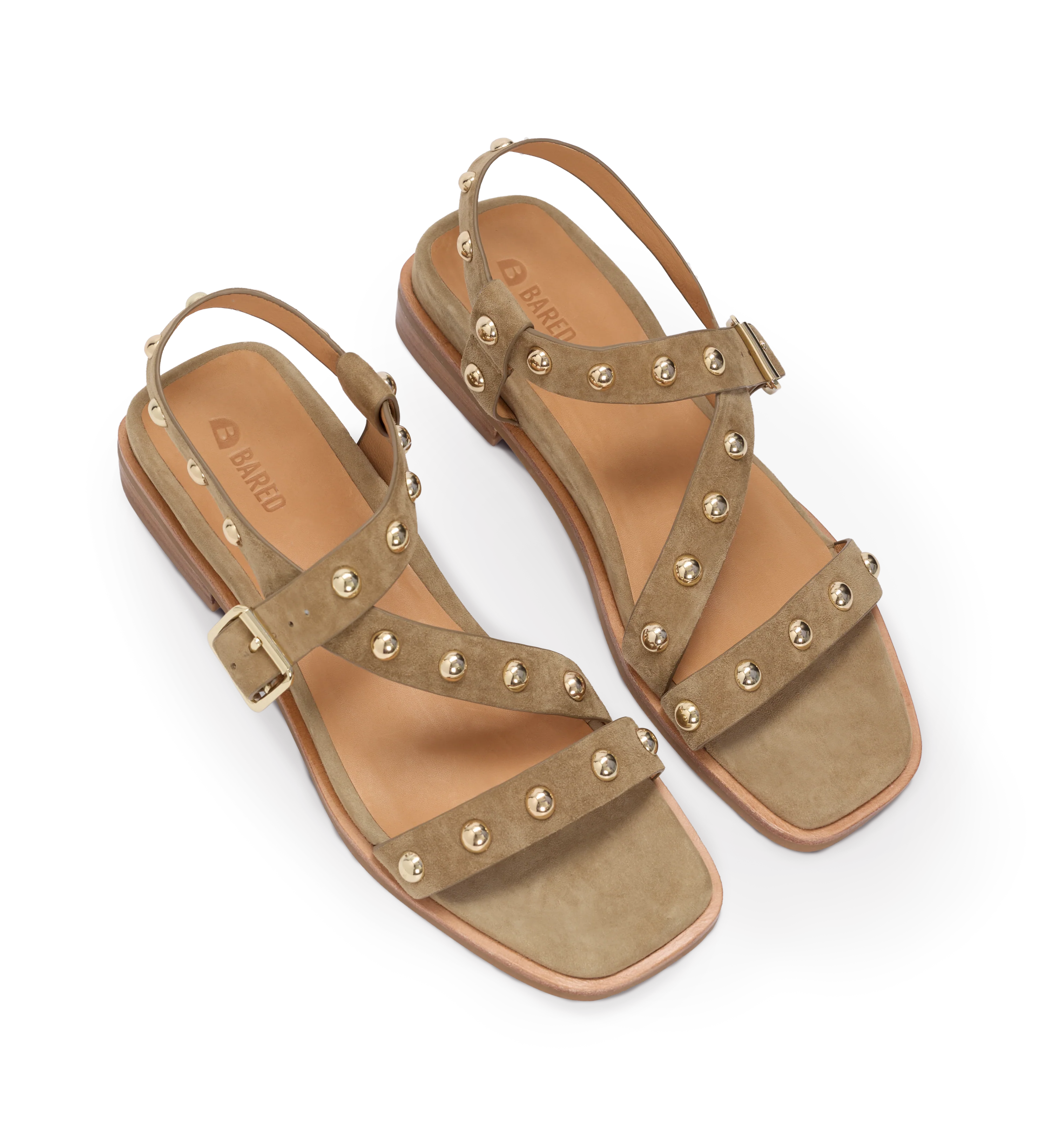 Auk Camel Suede & Hardware Sandals