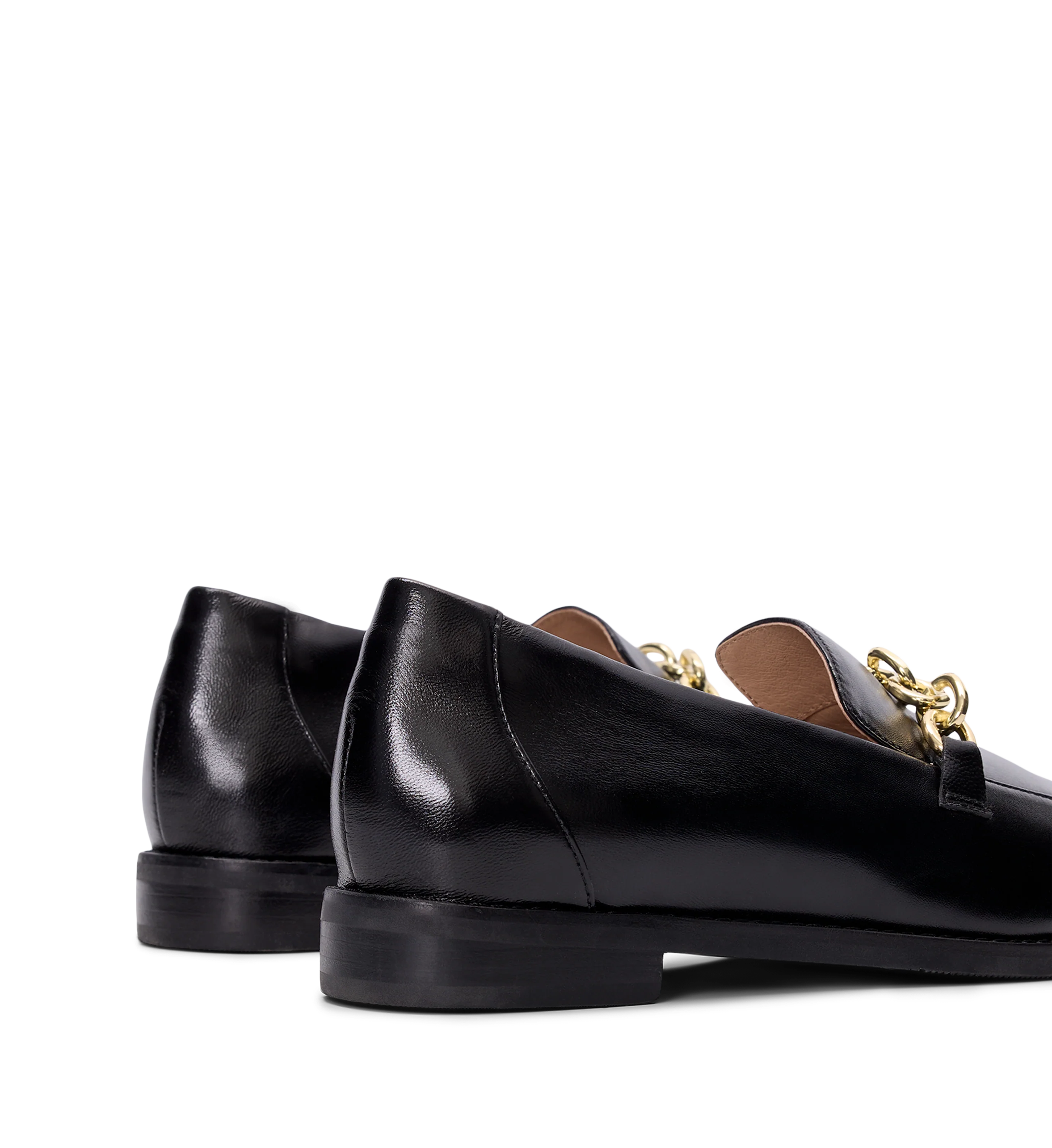Whooper Black Leather & Hardware Loafers