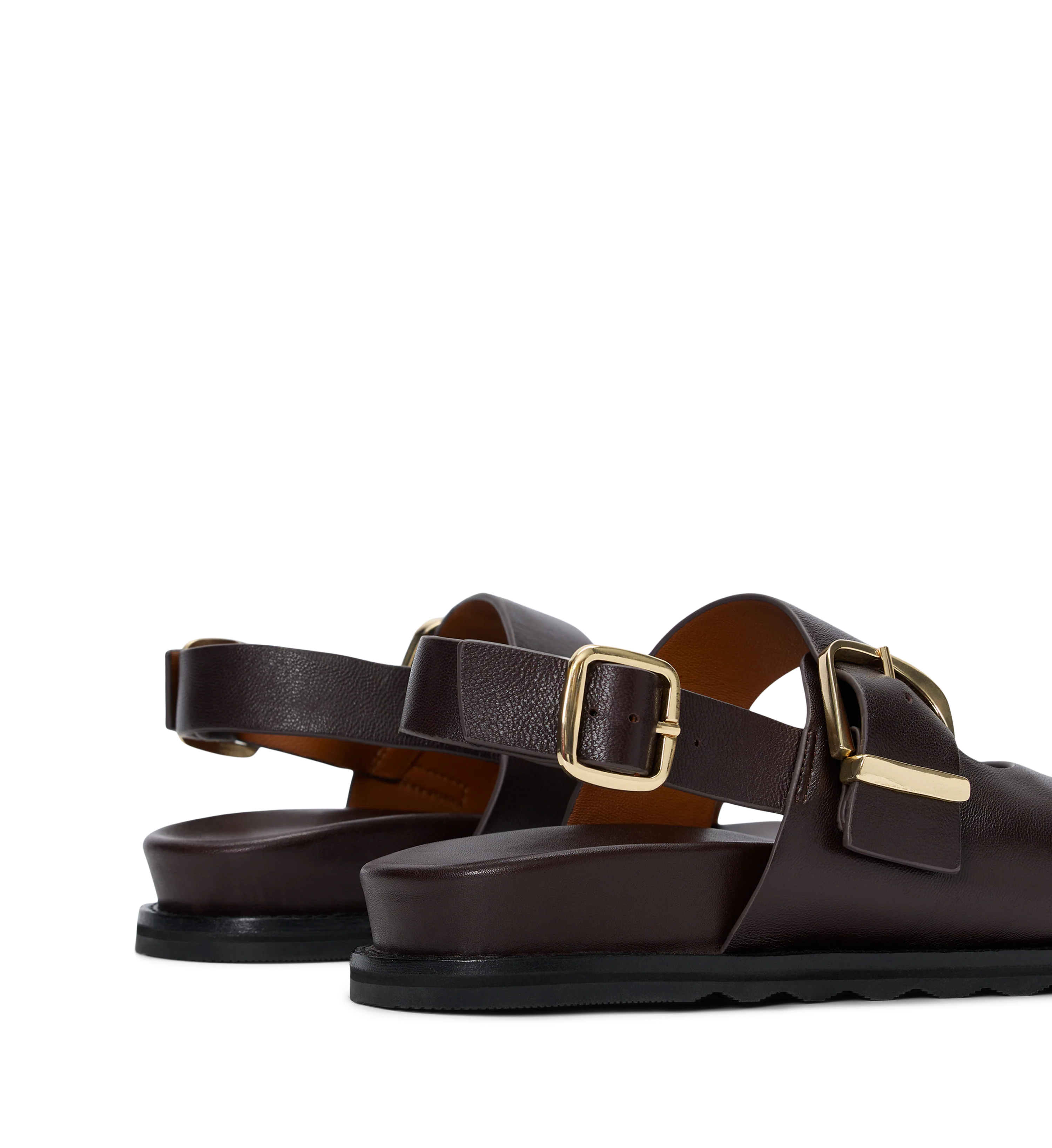 Turnstone Chocolate Brown Leather Chunky Sandals