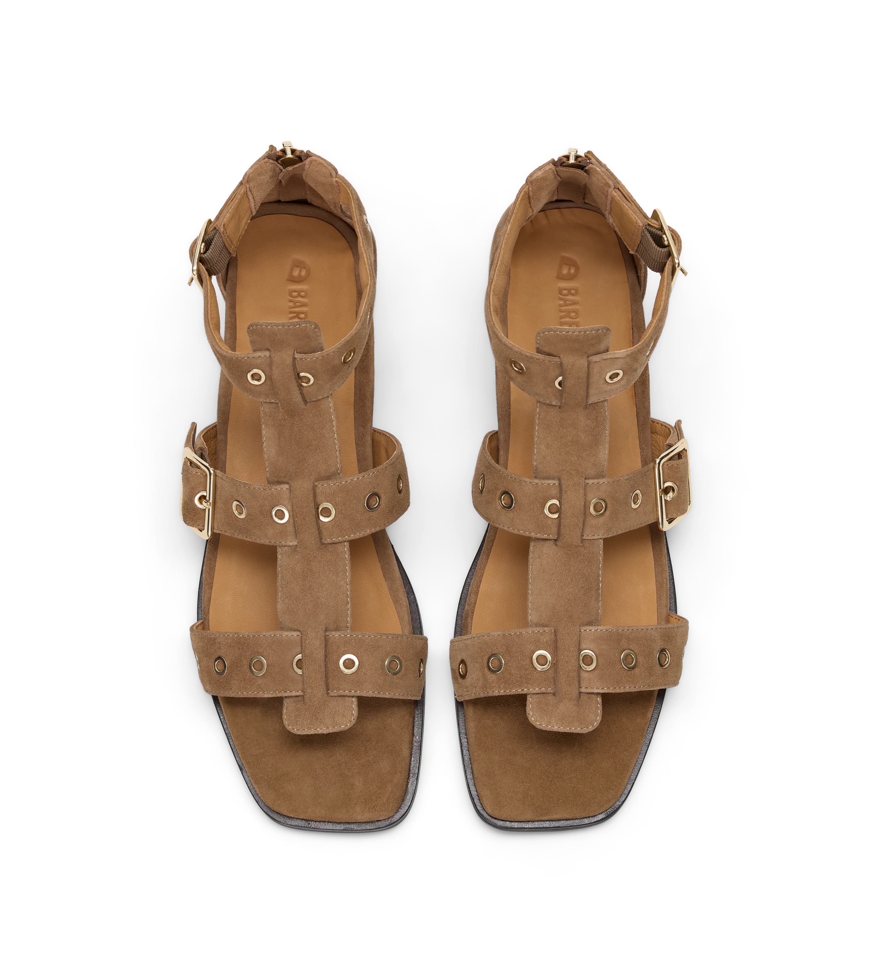 Nigrita Coffee Tan Suede & Hardware Sandals