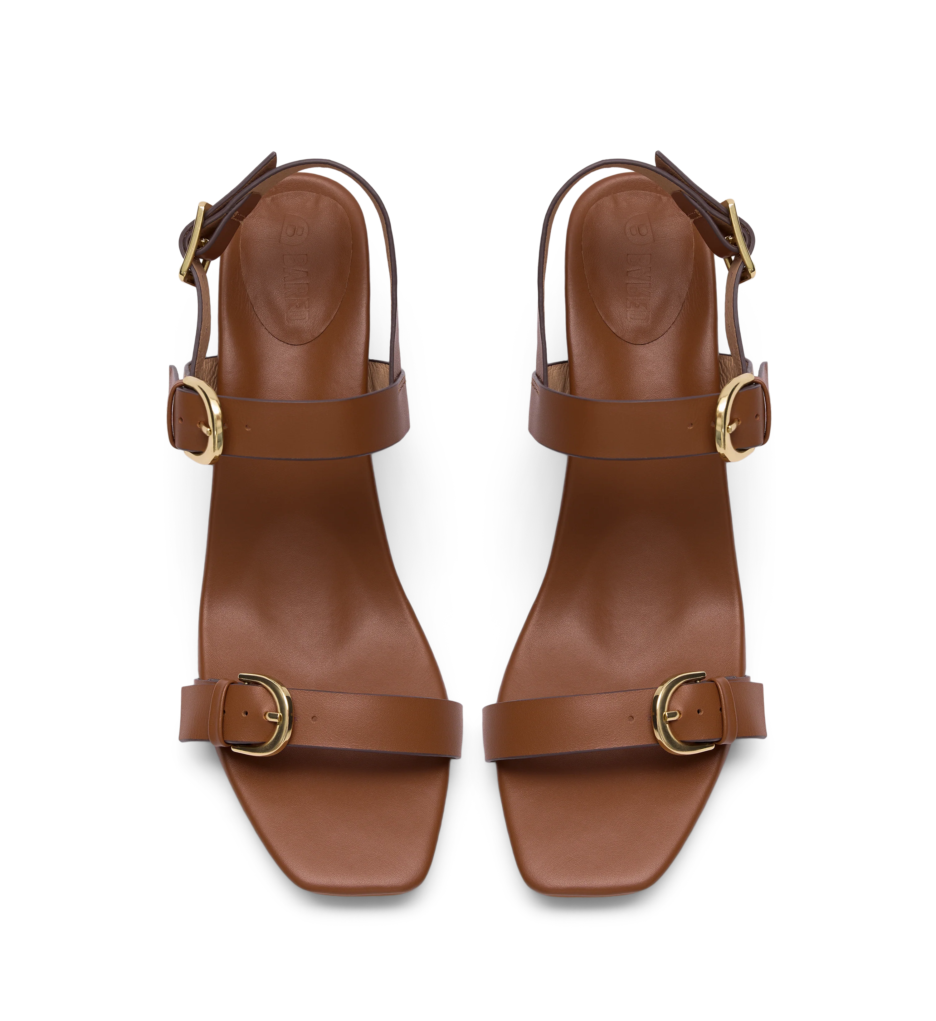 Vidua Tan Leather Low Heels