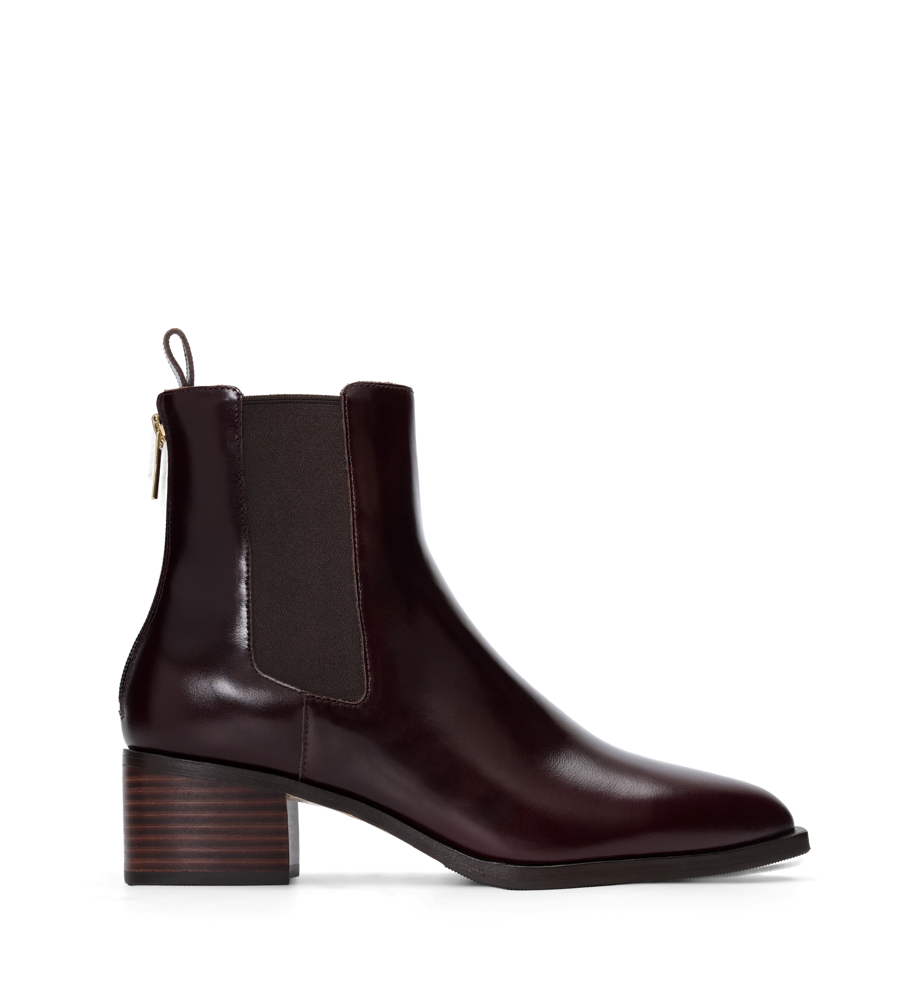 Dodo Mahogany Brown Boxed Leather Heeled Boots