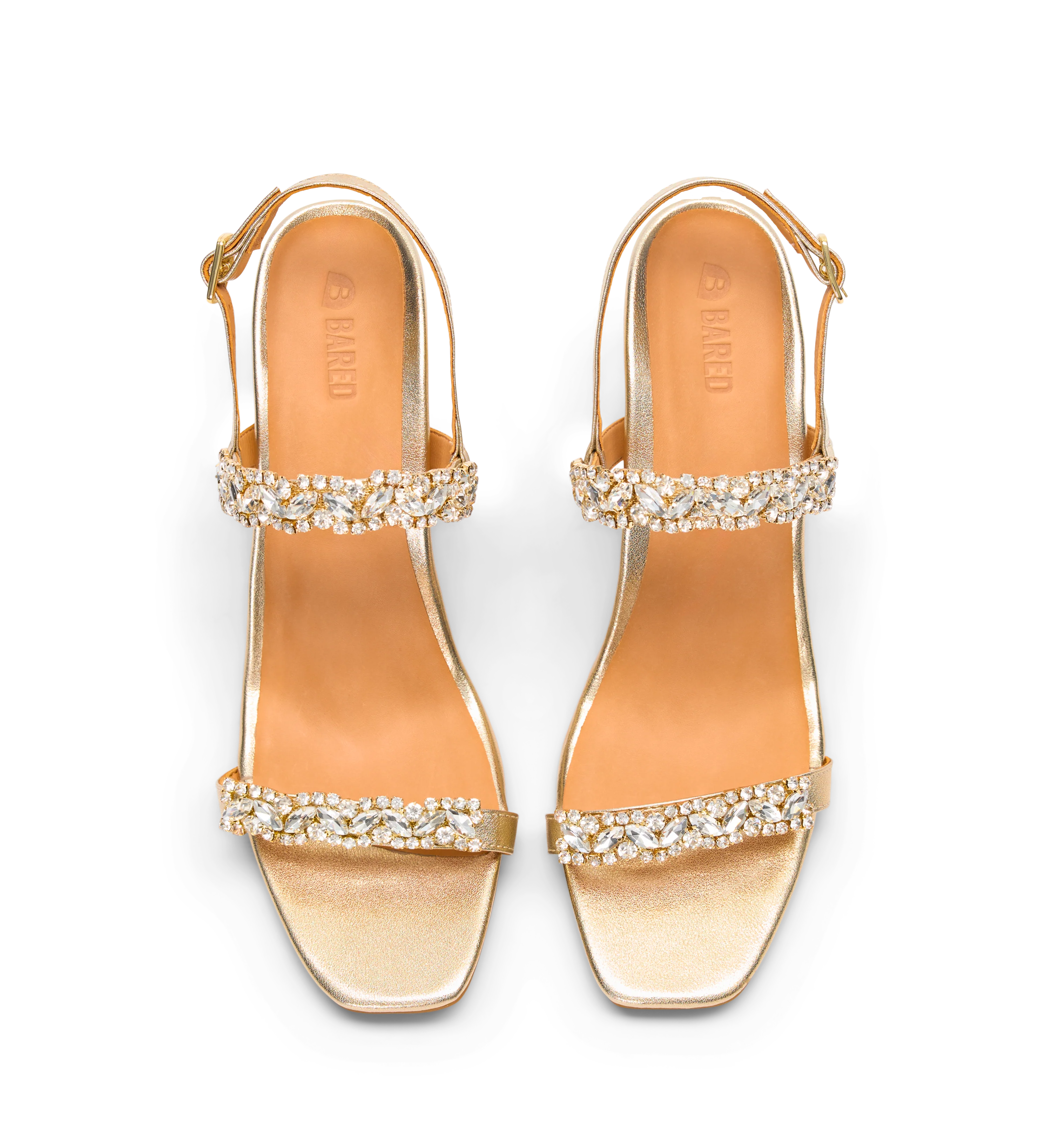Chilia Gold Leather & Hardware High Heels