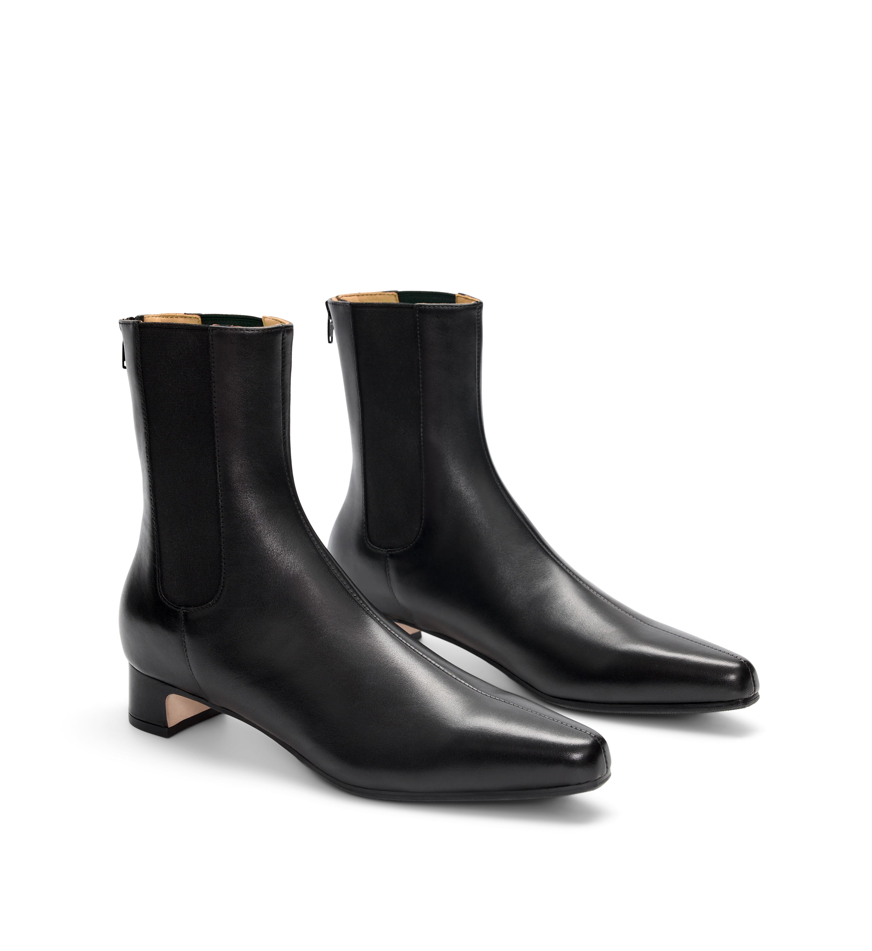 Comet Black Leather Ankle Boots