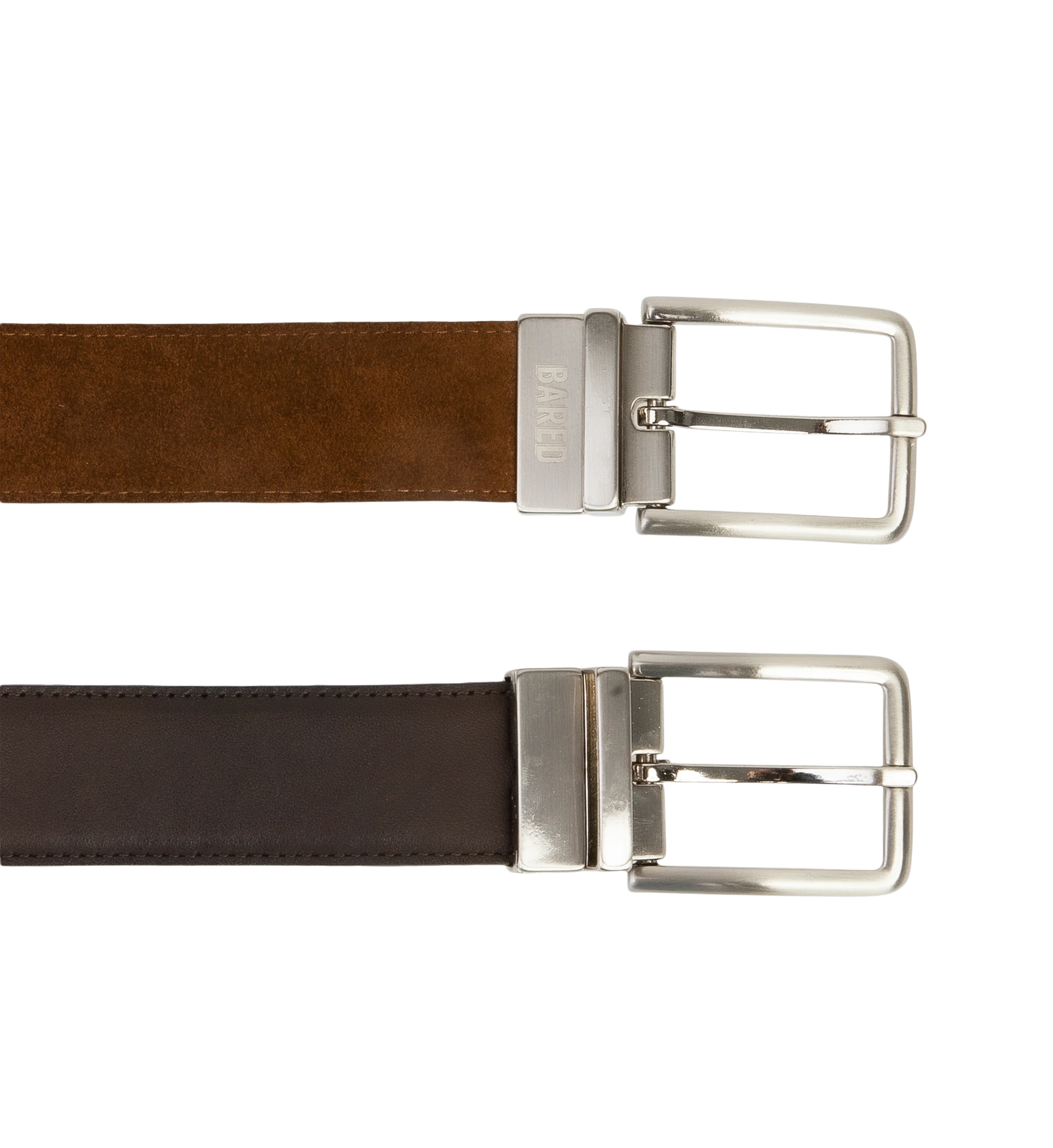Mens Reversible Belt Chocolate Leather & Tobacco Suede