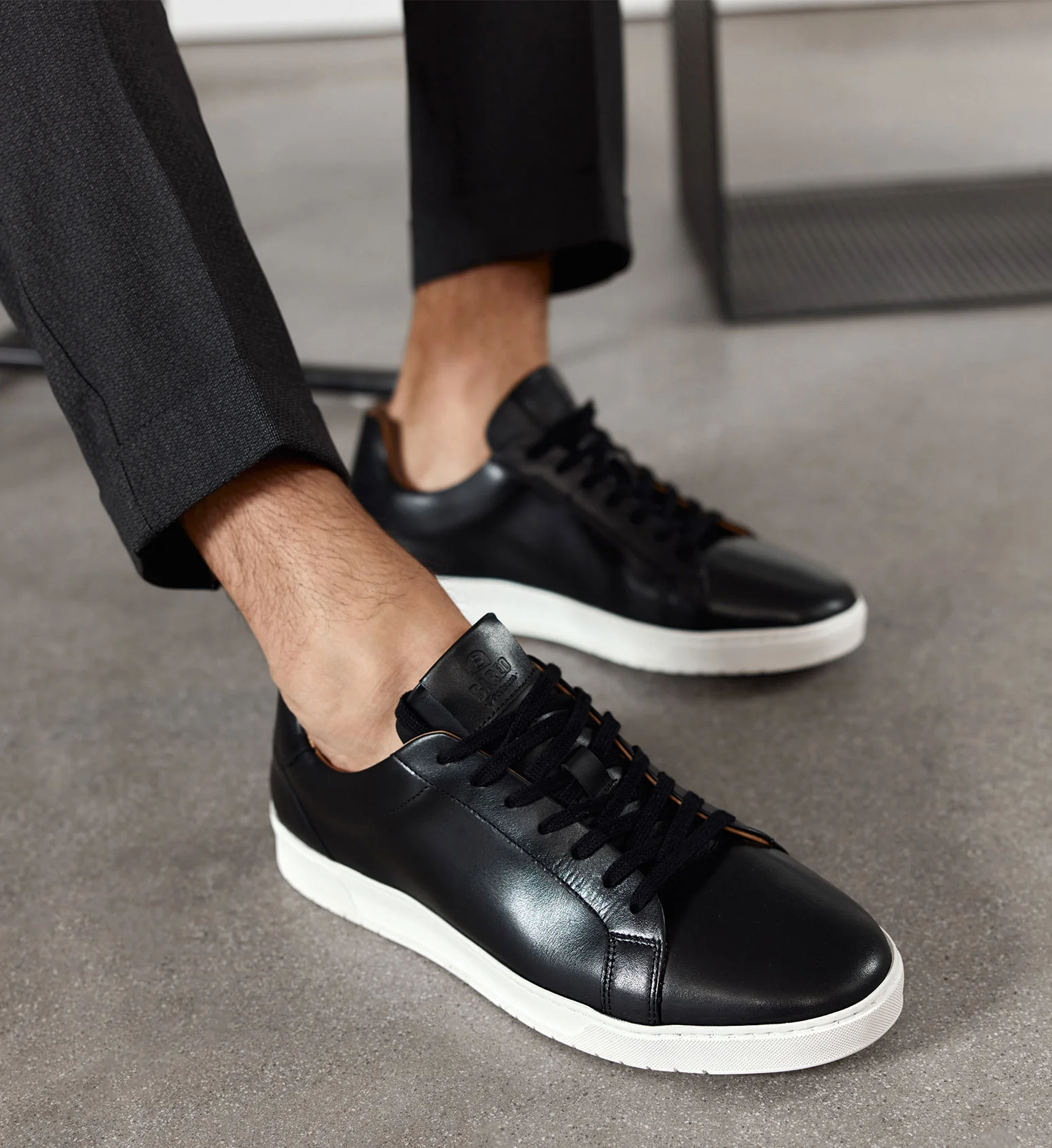 Bohrium Black Leather Sneakers