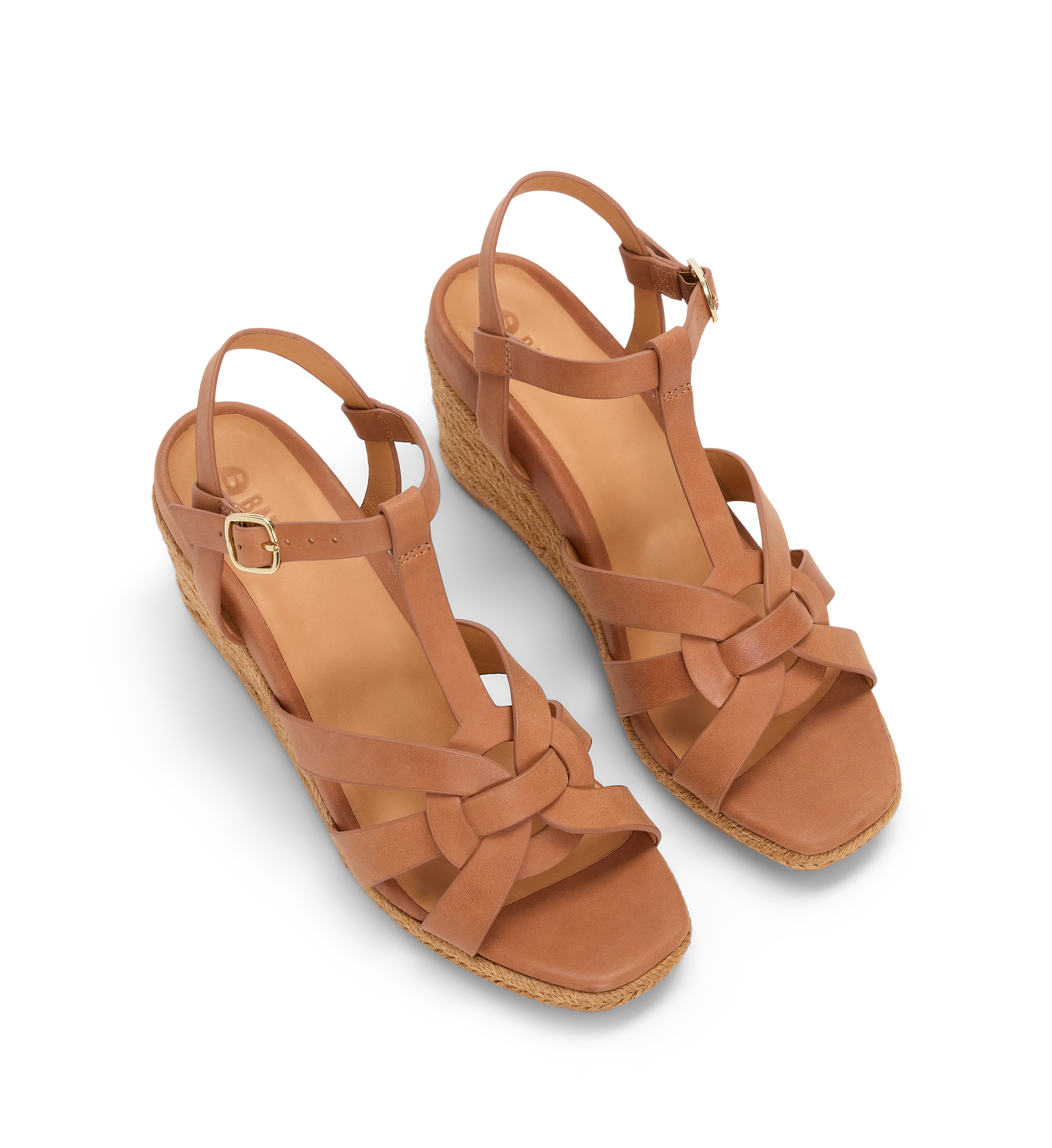 Aythya Tan Leather Wedges