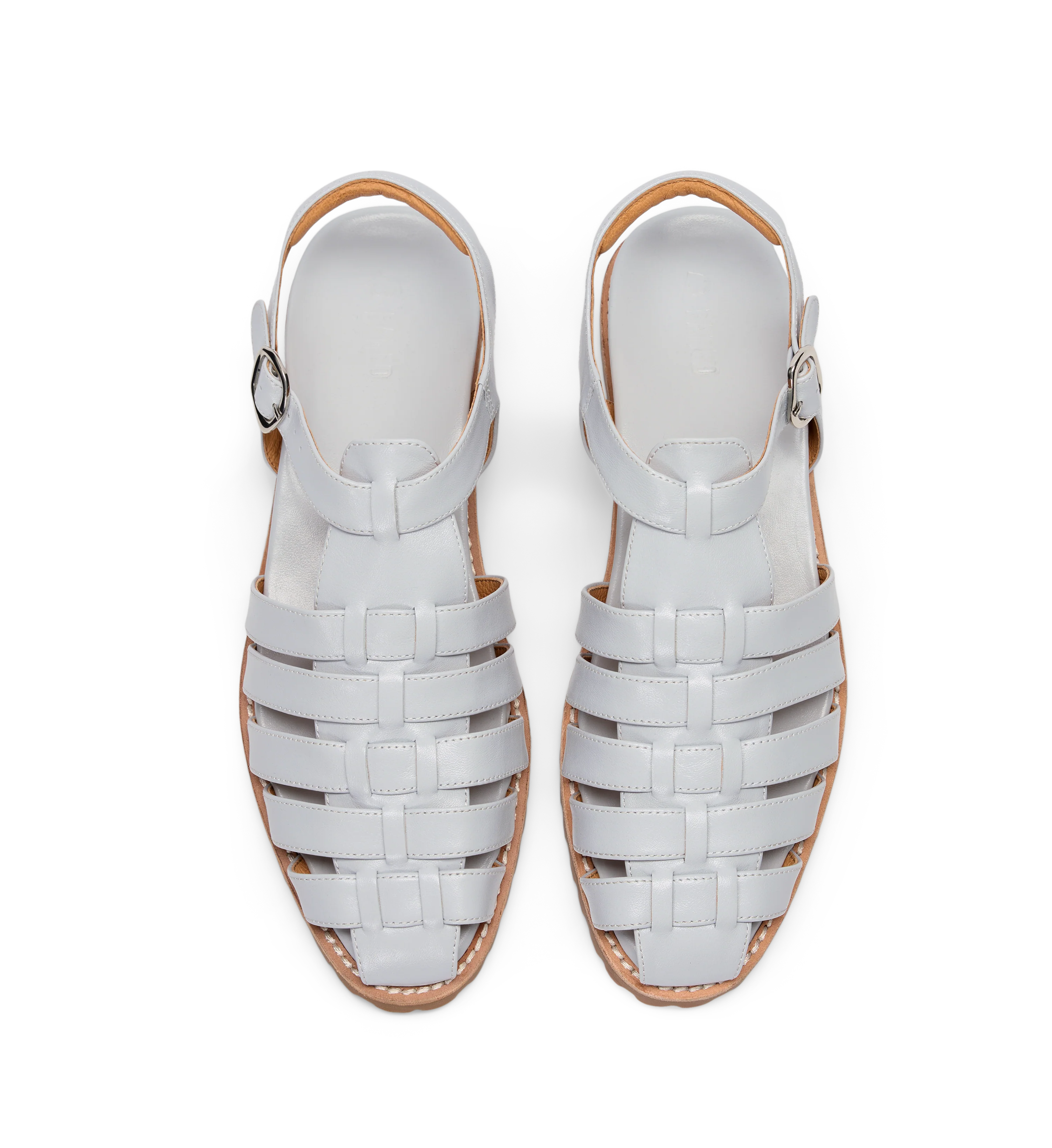 Bittern Ice Blue Leather Casual Flats