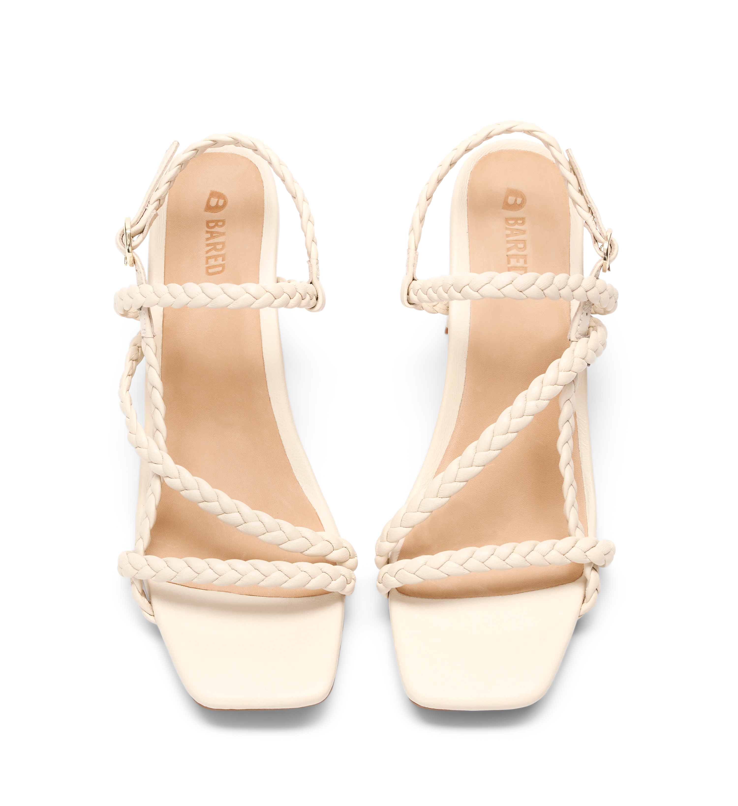 Huia Ecru Leather Low Heels