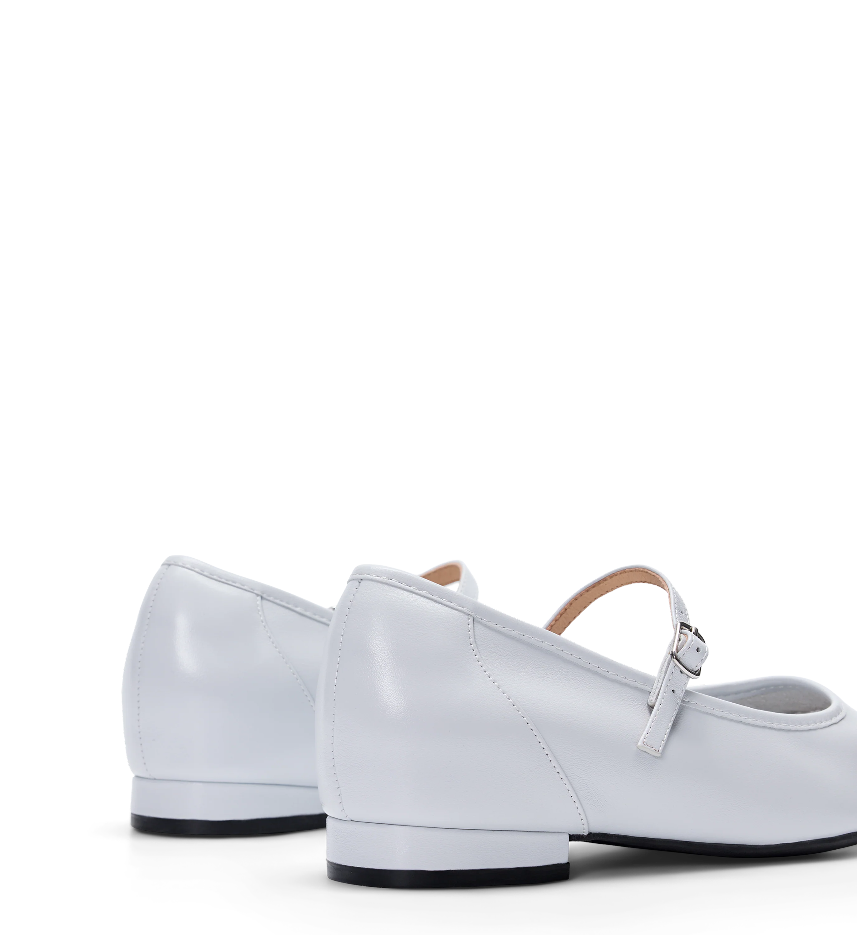 Surfbird Ice Blue Leather Ballet Flats