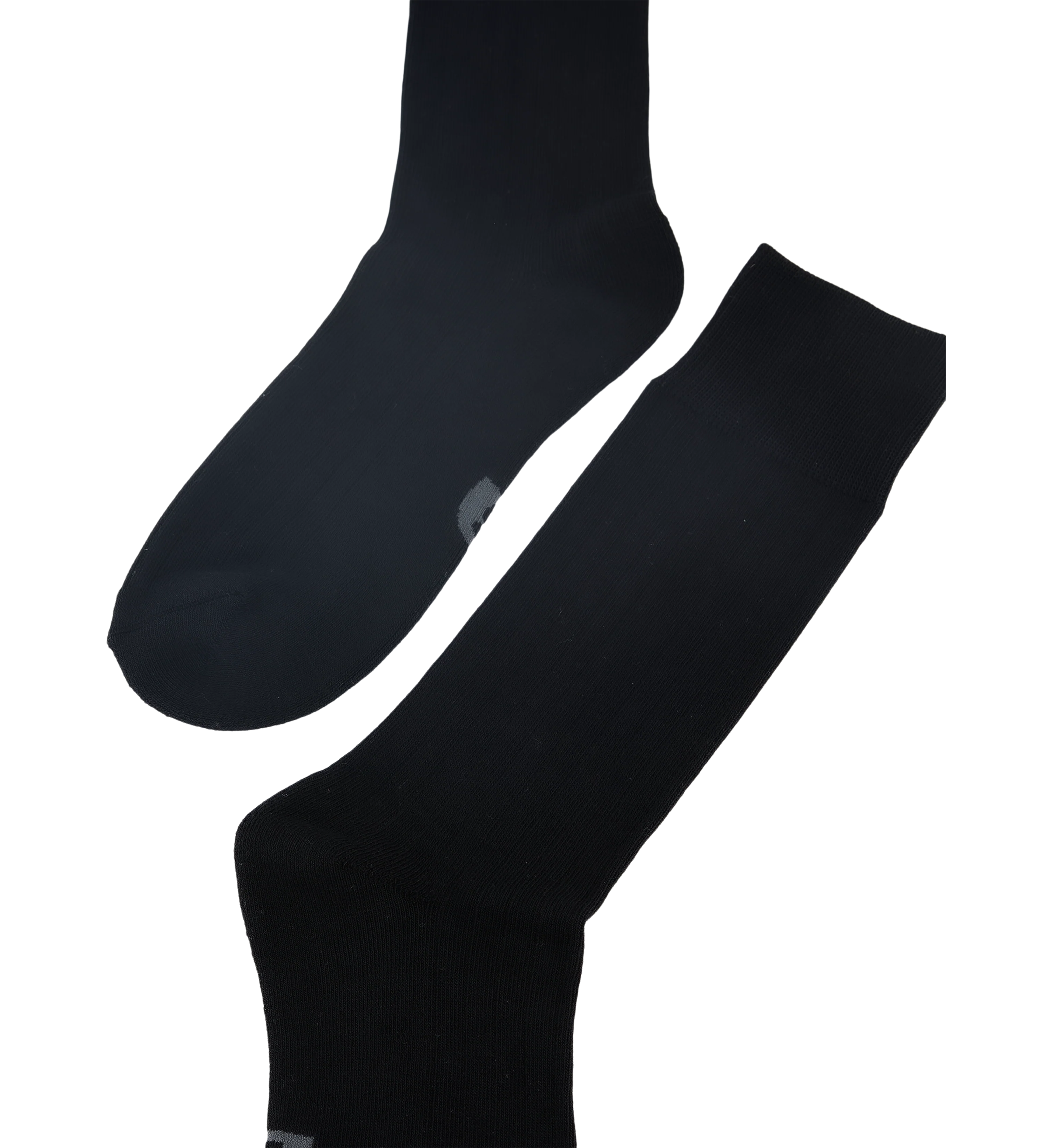 Mens Crew Socks 2pk Black Cotton Blend