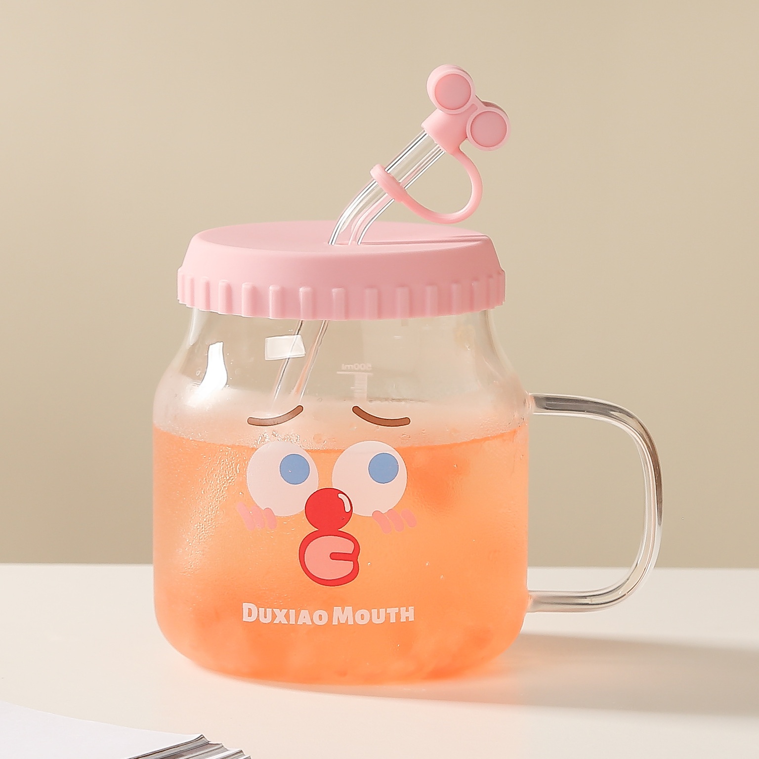 Straw Mug with Handle