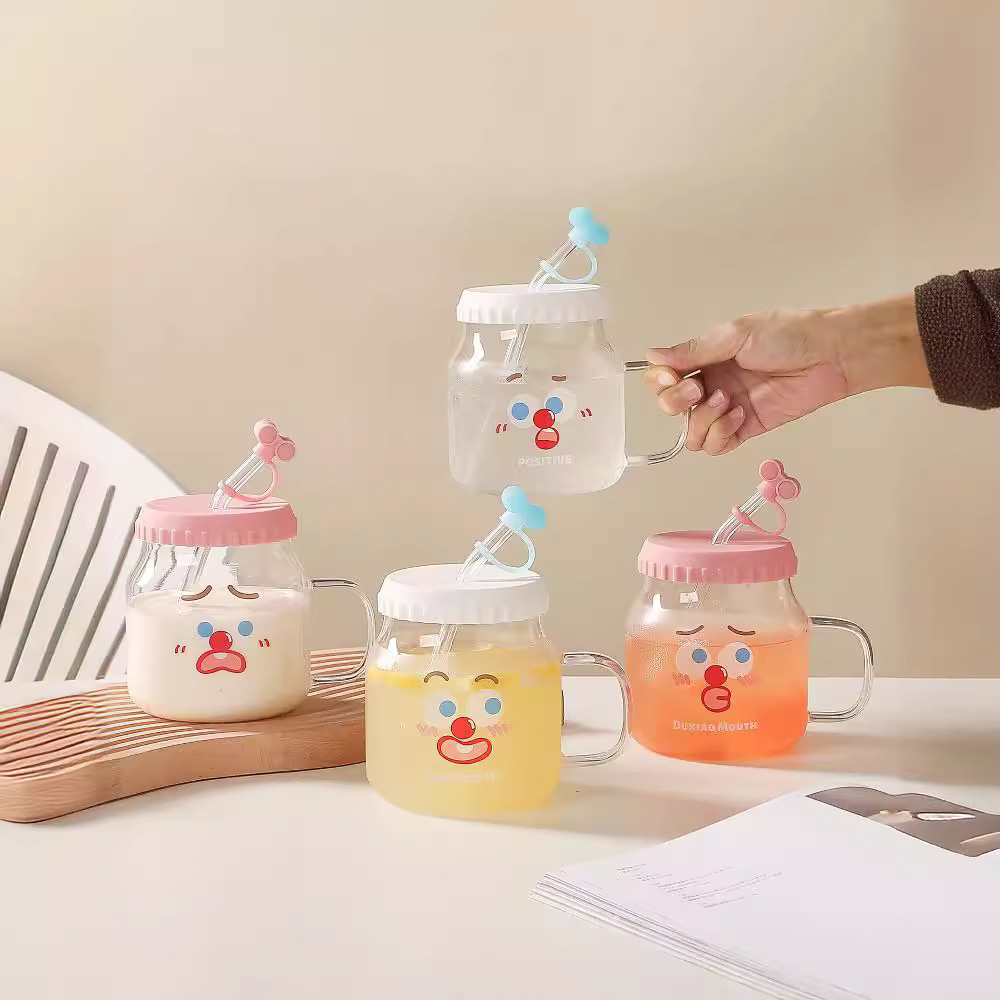 Straw Mug with Handle