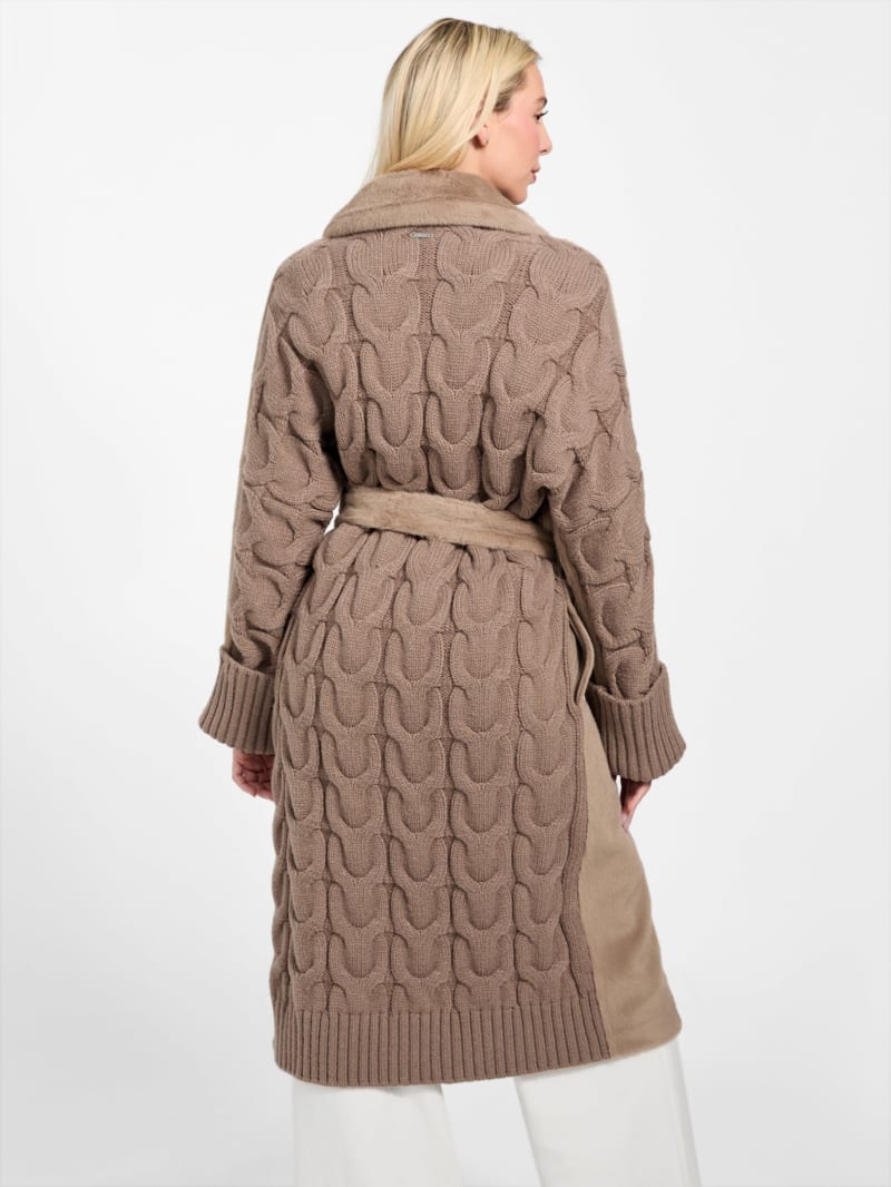 GUESS Lucrezia Faux-Fur Knit Coat