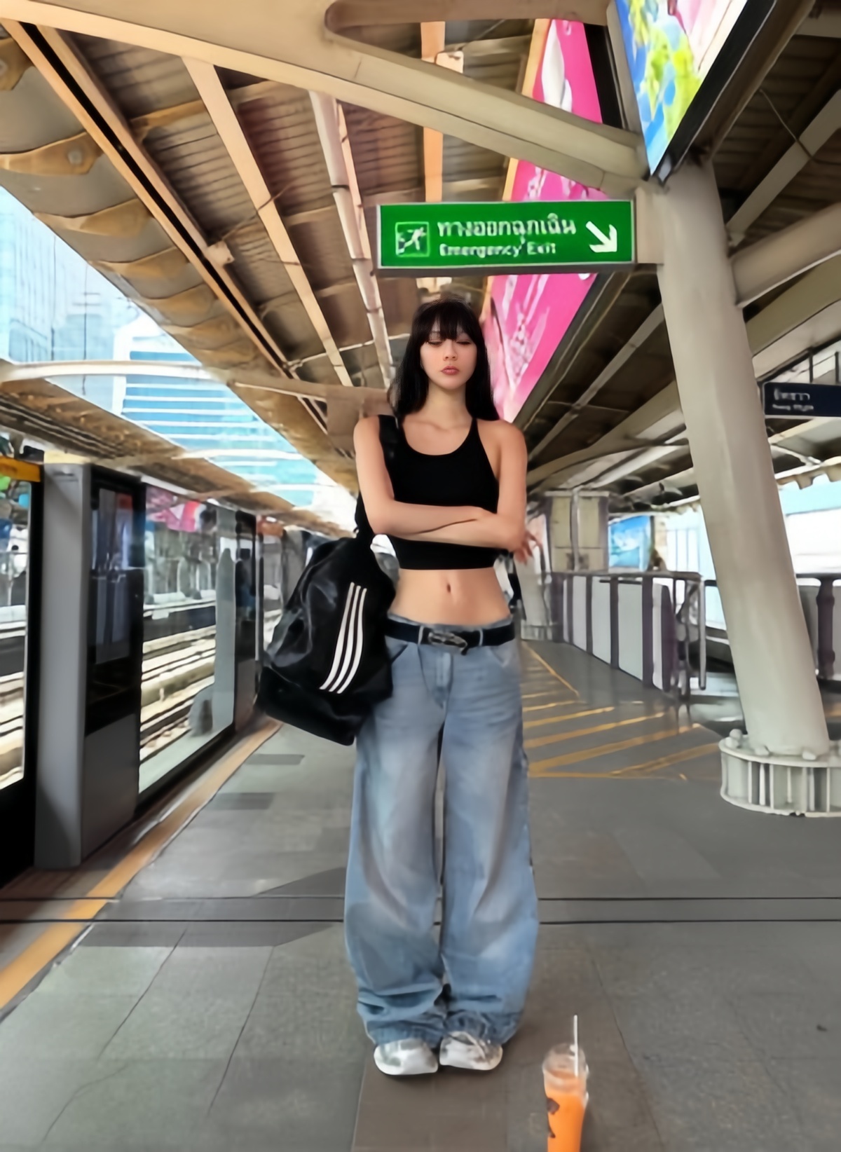 Vintage Washed Wide Leg Loose Low Rise Jeans