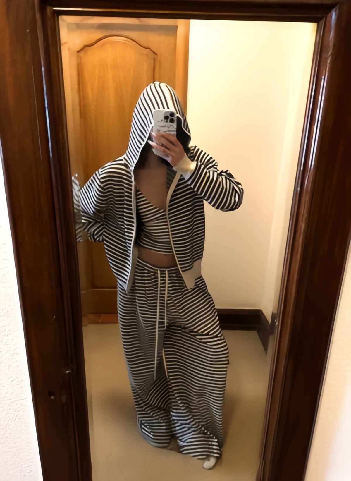 Slouchy Comfort Striped Casual Set