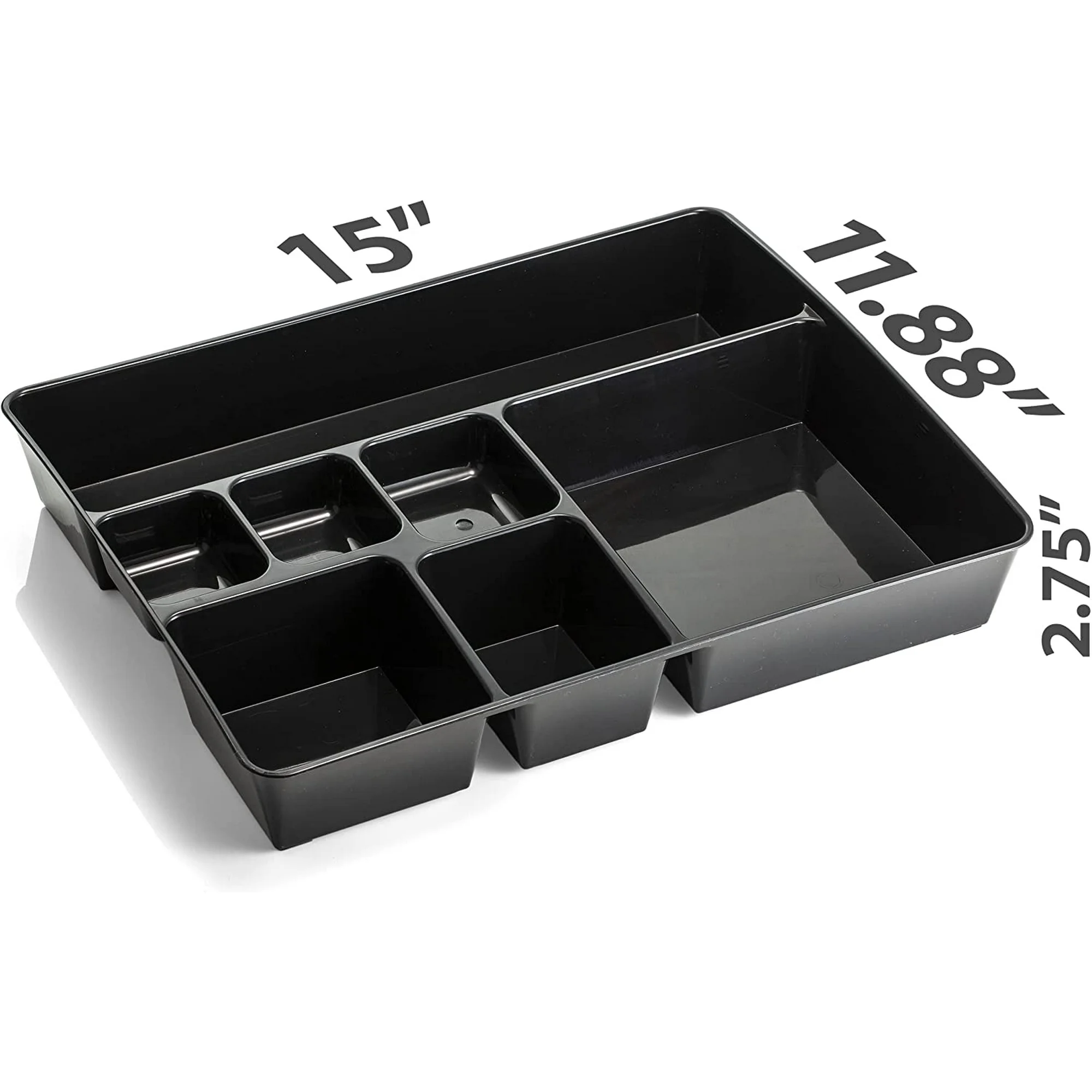 OIC, Achieva 30% Post Consumer Plastic Recycled Deep Drawer Tray, 15-1/8 X 11-1/2 X 2-1/4 in, Black