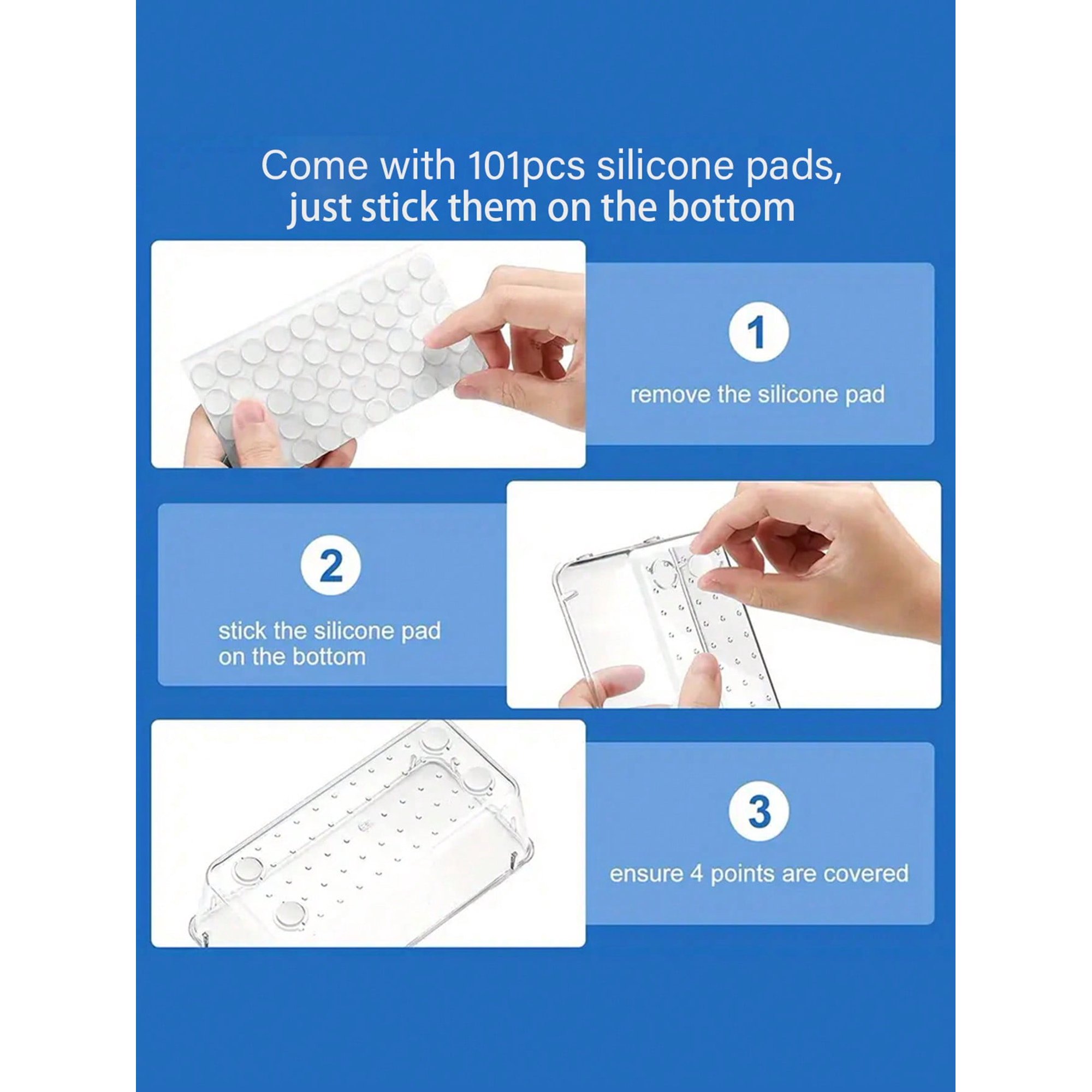 Clear Plastic Drawer Organizers Set, 4-Size Versatile Bathroom And Vanity Drawer Organizer Trays, Storage Bins For Makeup, Bedroom, Kitchen Gadgets Utensils And Office