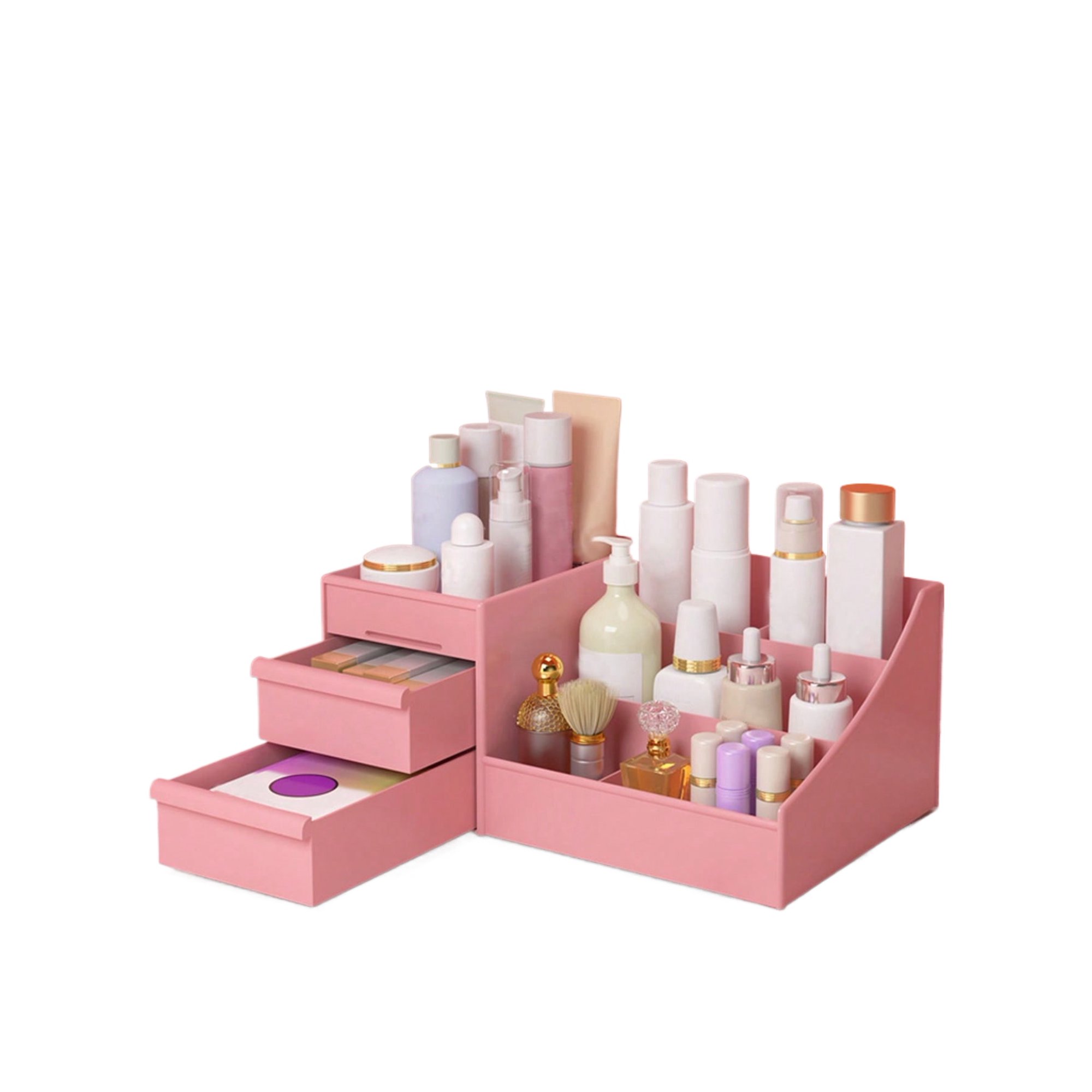 Versatile Drawer Organizer Box, Multi-Compartment Tray for Desk & Bathroom Storage