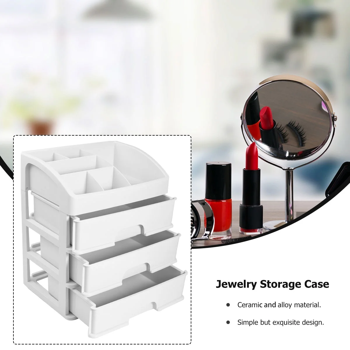 Drawer Type Organizer Student 27.00X19.00X31.00CM White