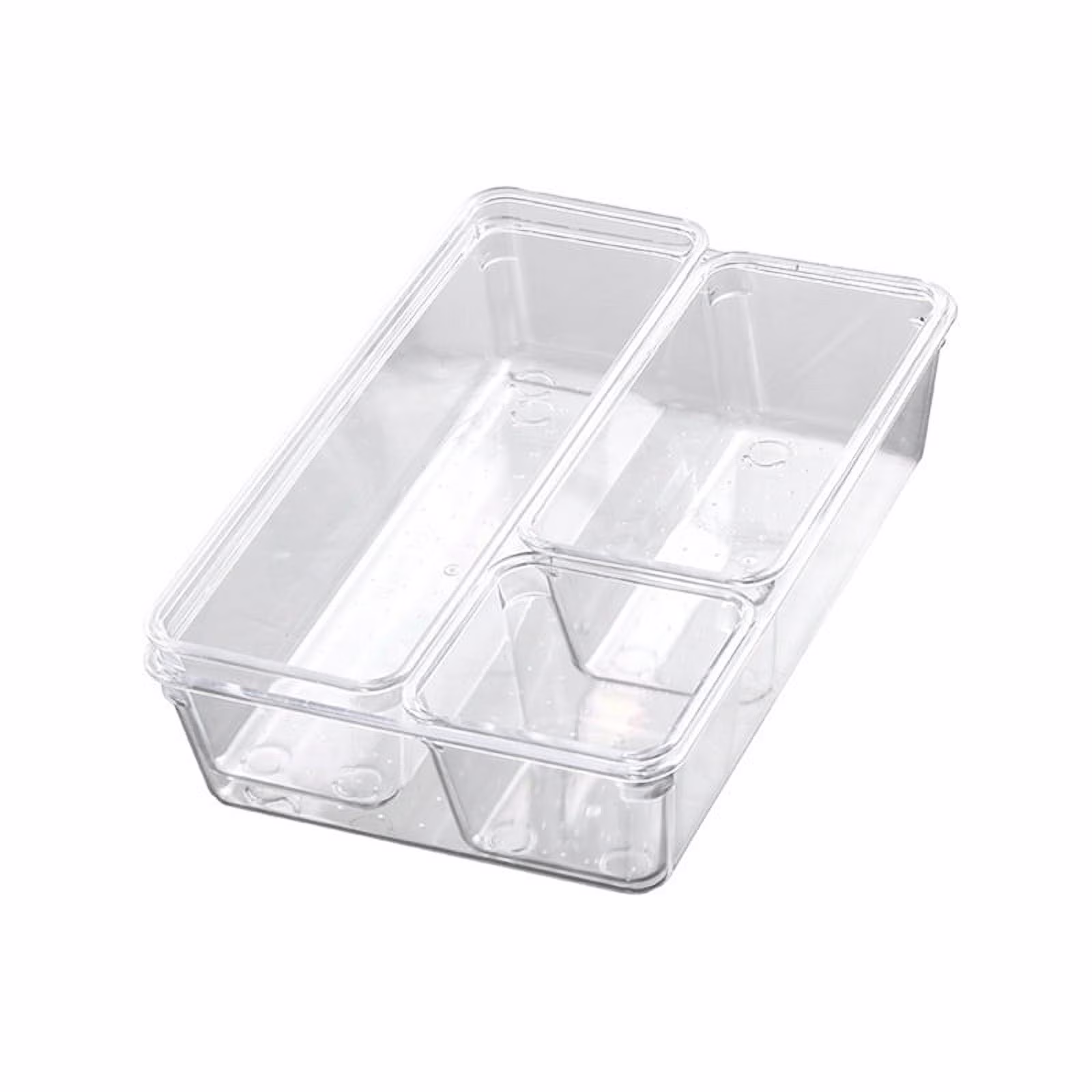 4-Pack Premium Acrylic Drawer Organizer Trays Crack-, Multi-Use Trays