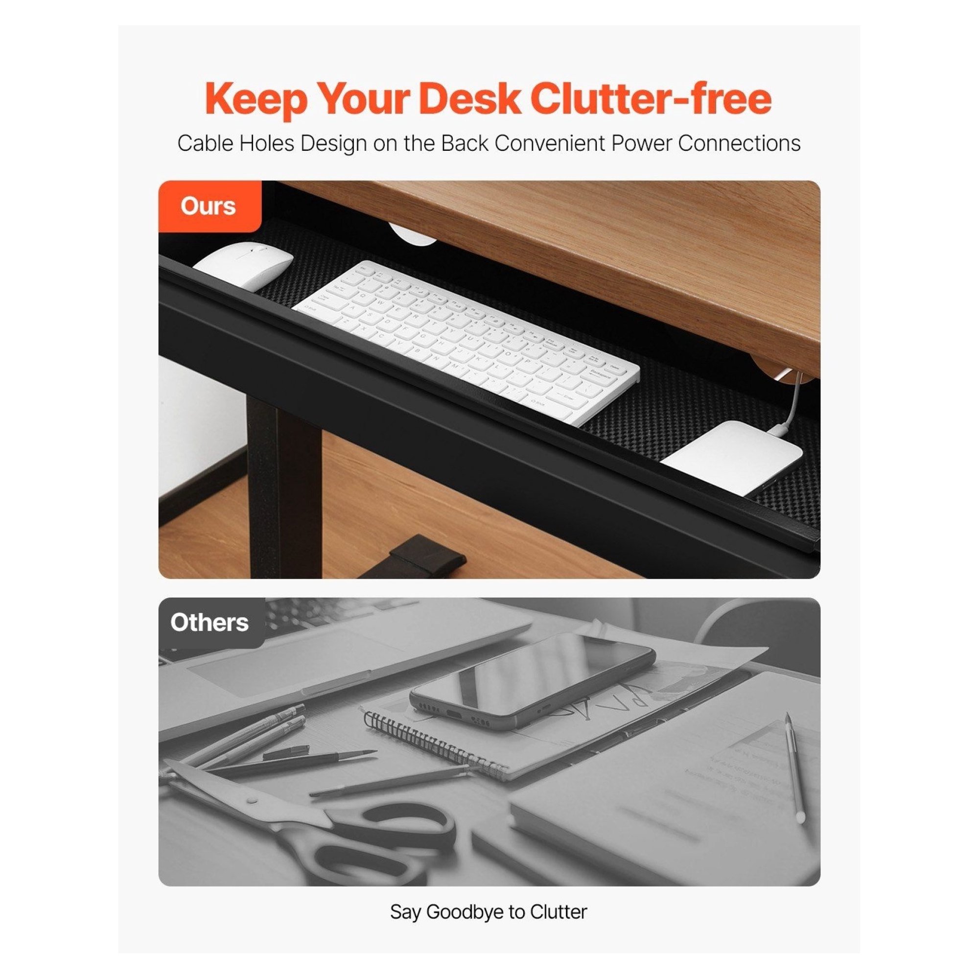 26 Inch Under Desk Drawer Organizer Slide-out Tray, Steel Under Desk Storage, Hidden Keyboard Tray, Space Saver for Home Office