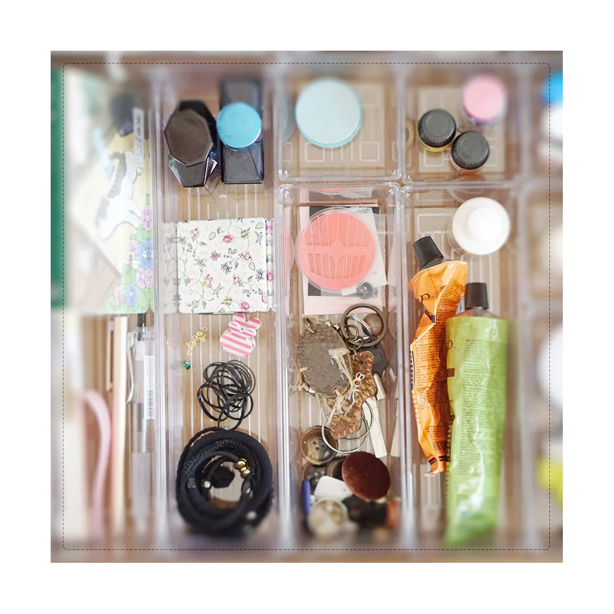 10 Pack 12 x 3 x 2 Inch Clear Drawer Organizer Trays, Desk Drawer Divider Storage Bins, Storage Box Set for Kitchen