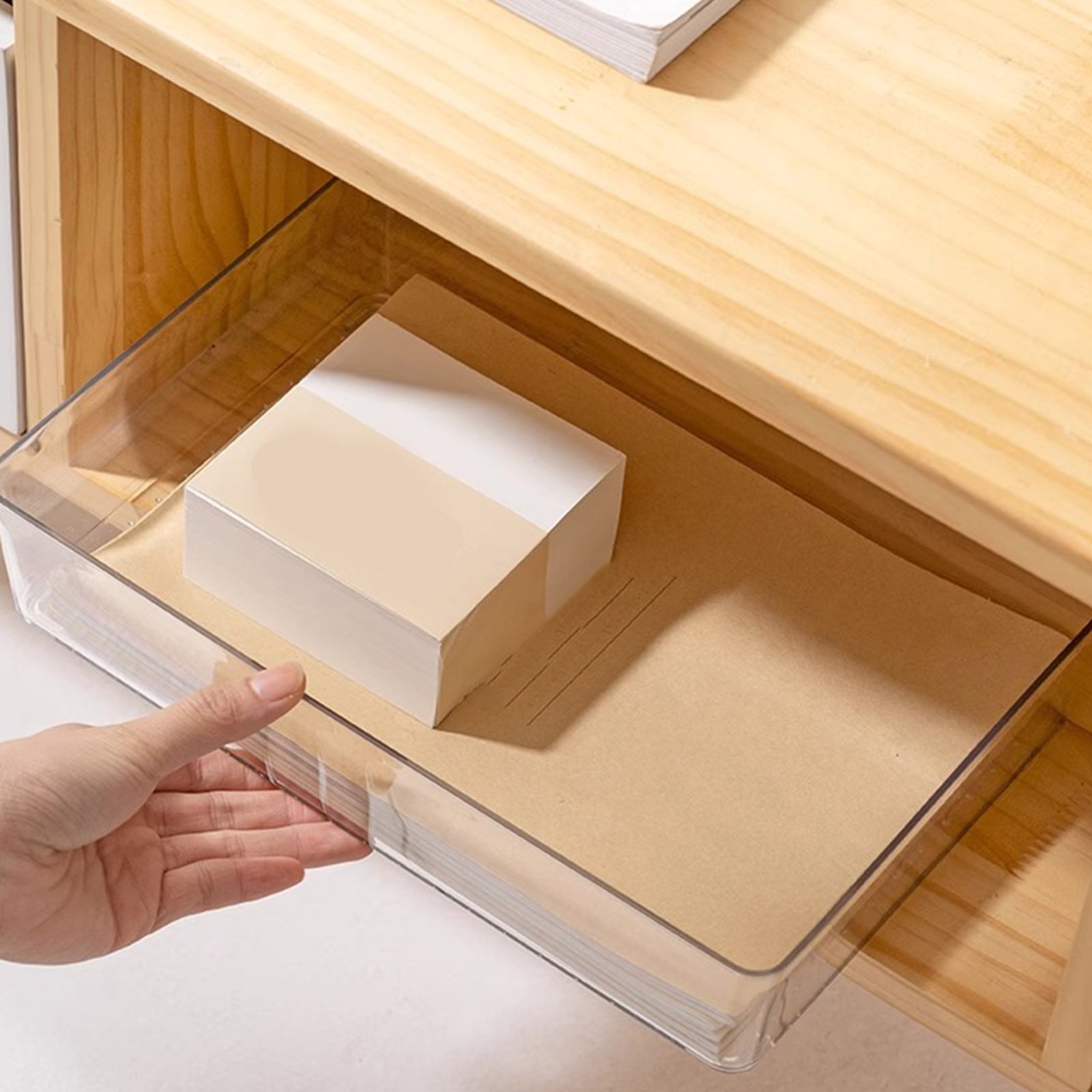 Clear Drawer Organiser Tray Bathroom and Vanity Organiser Tray Drawers Storage Bins for Makeup Kitchen Utensils Jewelry