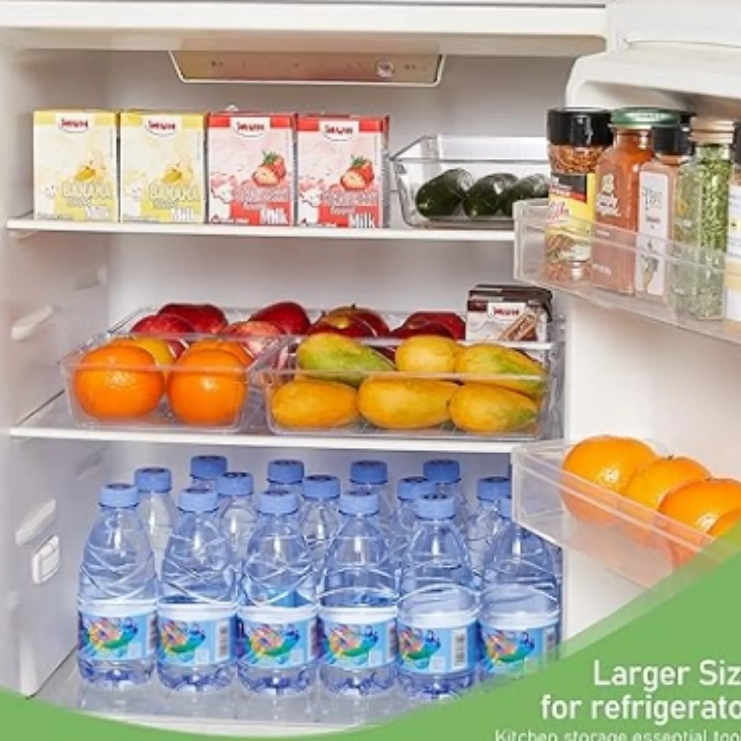 6 PCS Clear Plastic Drawer Organizer, Large 15X 63-Size Acrylic Stackable Kitchen Drawer Storage Tray, Bathroom Drawer Organizer Trays, Storage bins for Cosmetics Bathroom Kitchen Office