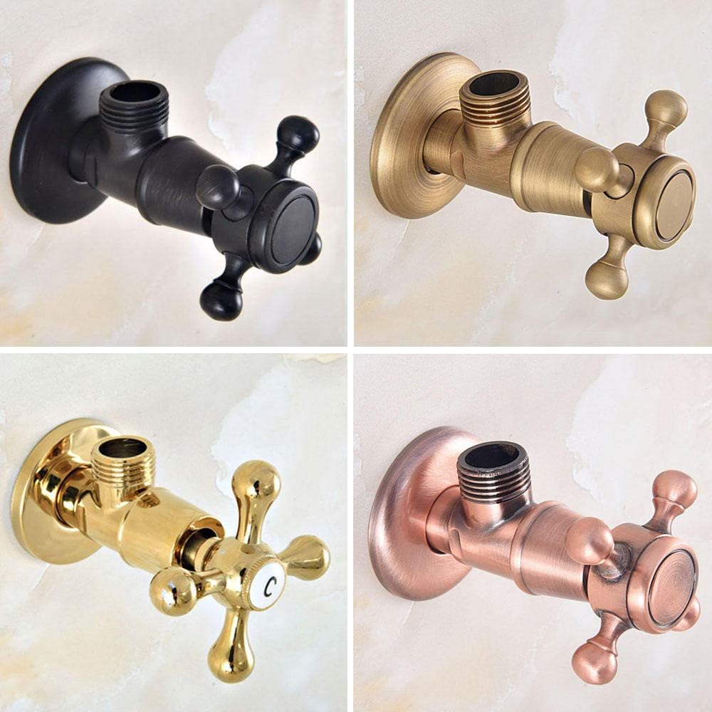 4 black gold bronze antique triangle valve water valve bathroom faucet water control valve 1/21/2 bronze valve angle suitable for multiple balcony bathrooms and kitchens