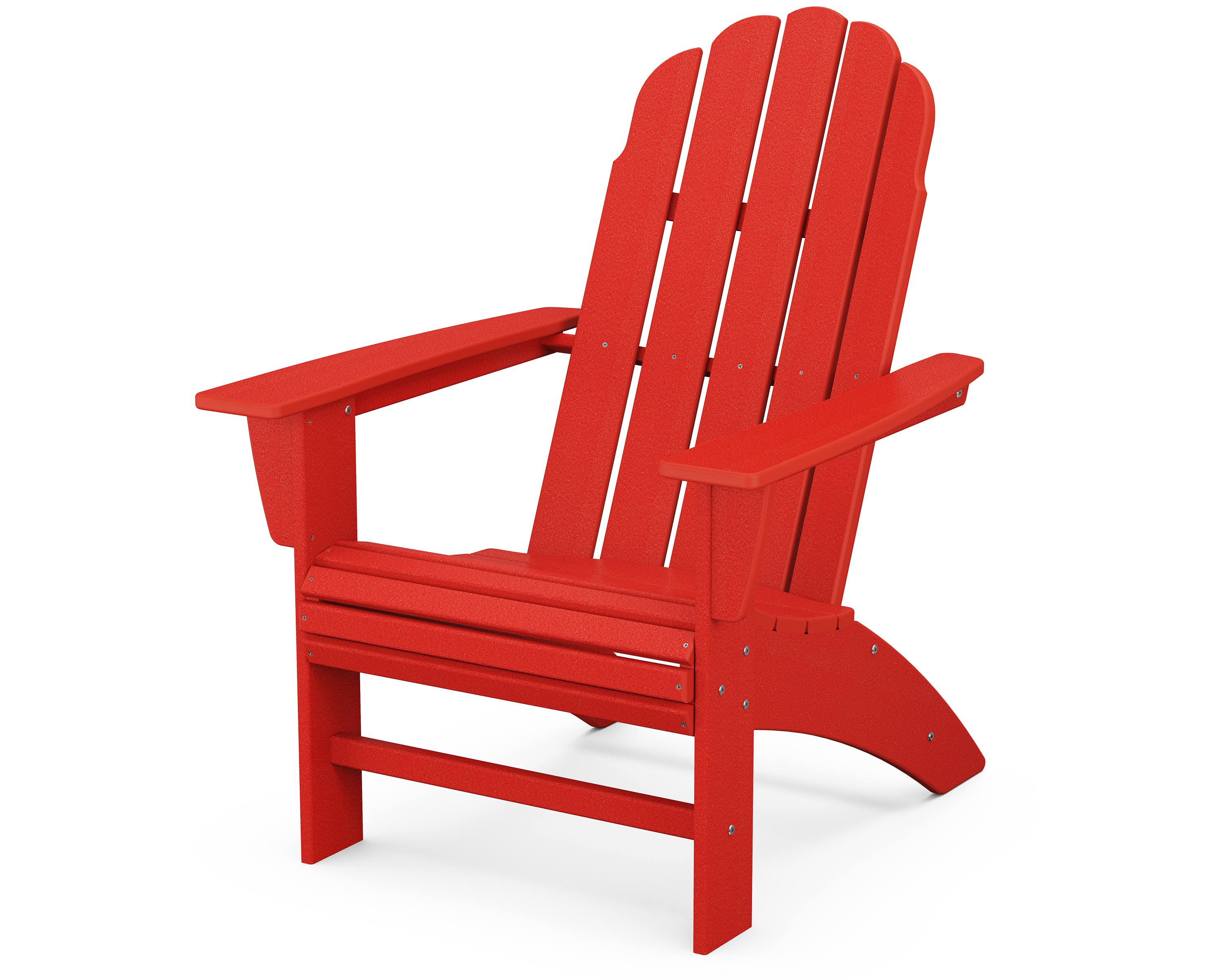 POLYWOOD Vineyard Curveback Adirondack Chair (Sunset Red)