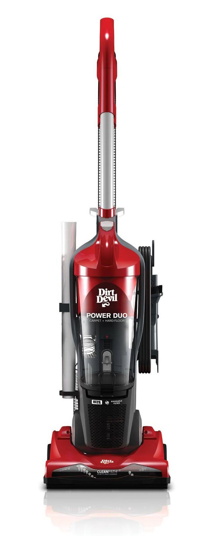 Dirt Devil Power Duo Carpet and Hard Floor Cyclonic Bagless Corded Upright Vacuum UD20125B