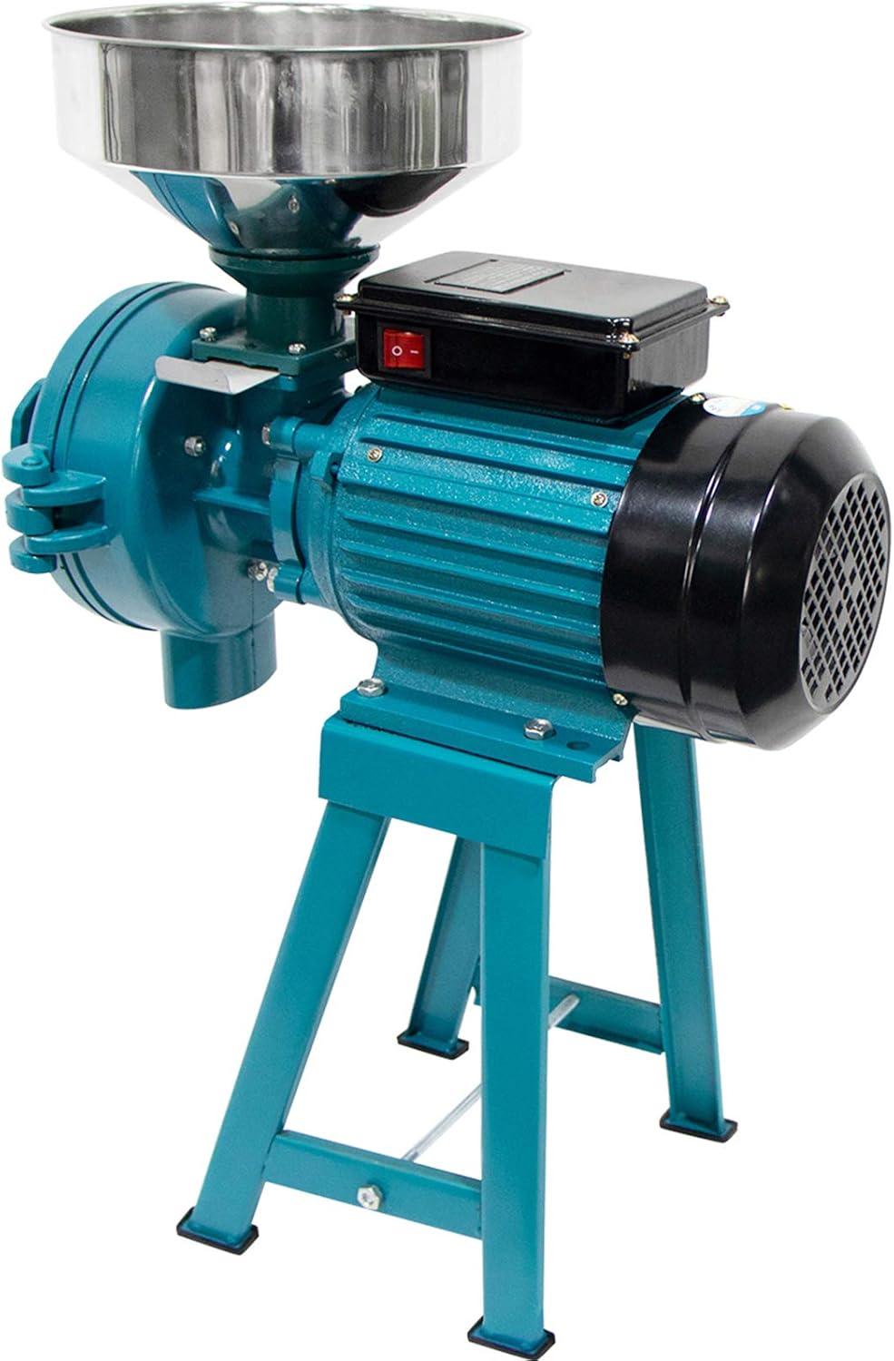 MOONCOOL Electric Grain Mill Wet Dry Mill Grinder 3000W, 110V Commercial Grain Grinder Machine for Cereals Rice Corn Grain Wheat Feed Mill with Funnel