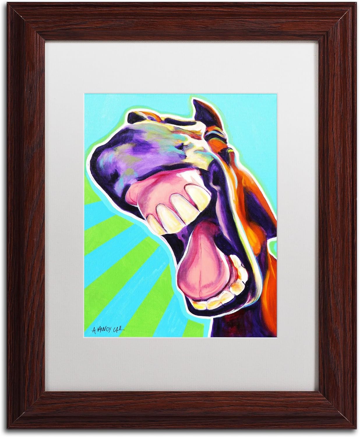 That's a Good One Artwork by DawgArt Wood Frame, 11 by 14-Inch, White Matte Pack of 2