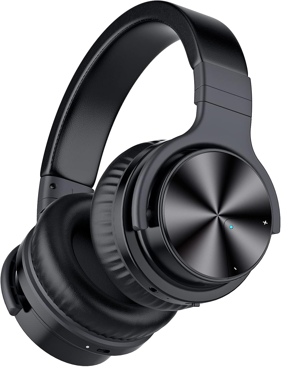 Reverbix E7 PRO Active Noise Cancelling Headphones Overhead Bluetooth with Mic for Phone-Call, Comfortable Wireless & Light Weight, Deep Bass, 35-Hour Battery Life, Bronze Black