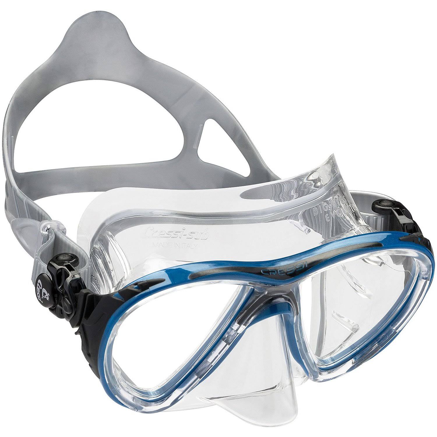 Cressi Big Eyes Evolution Crystal Mask (Black / Blue)