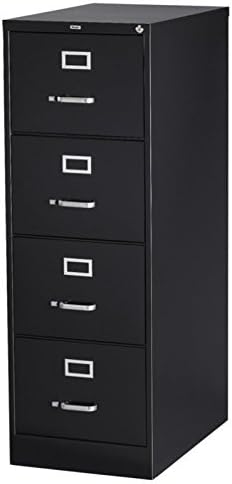 Scranton & Co Commerical Grade 25 in Deep 18 in Wide Full Extension 4 Drawer Legal File Cabinet in Black