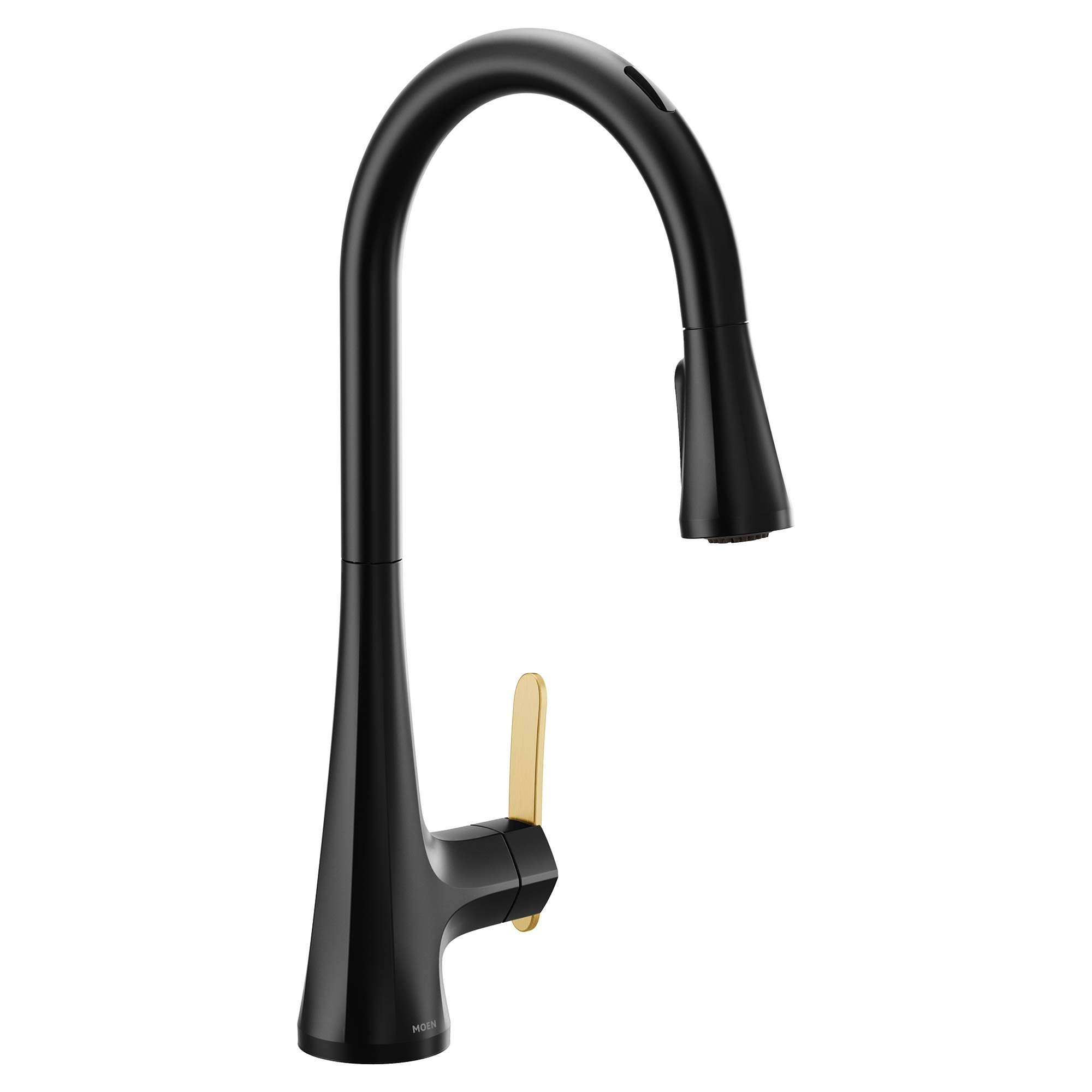 Moen Sinema Single Handle Pull Down Kitchen Faucet in Matte Black