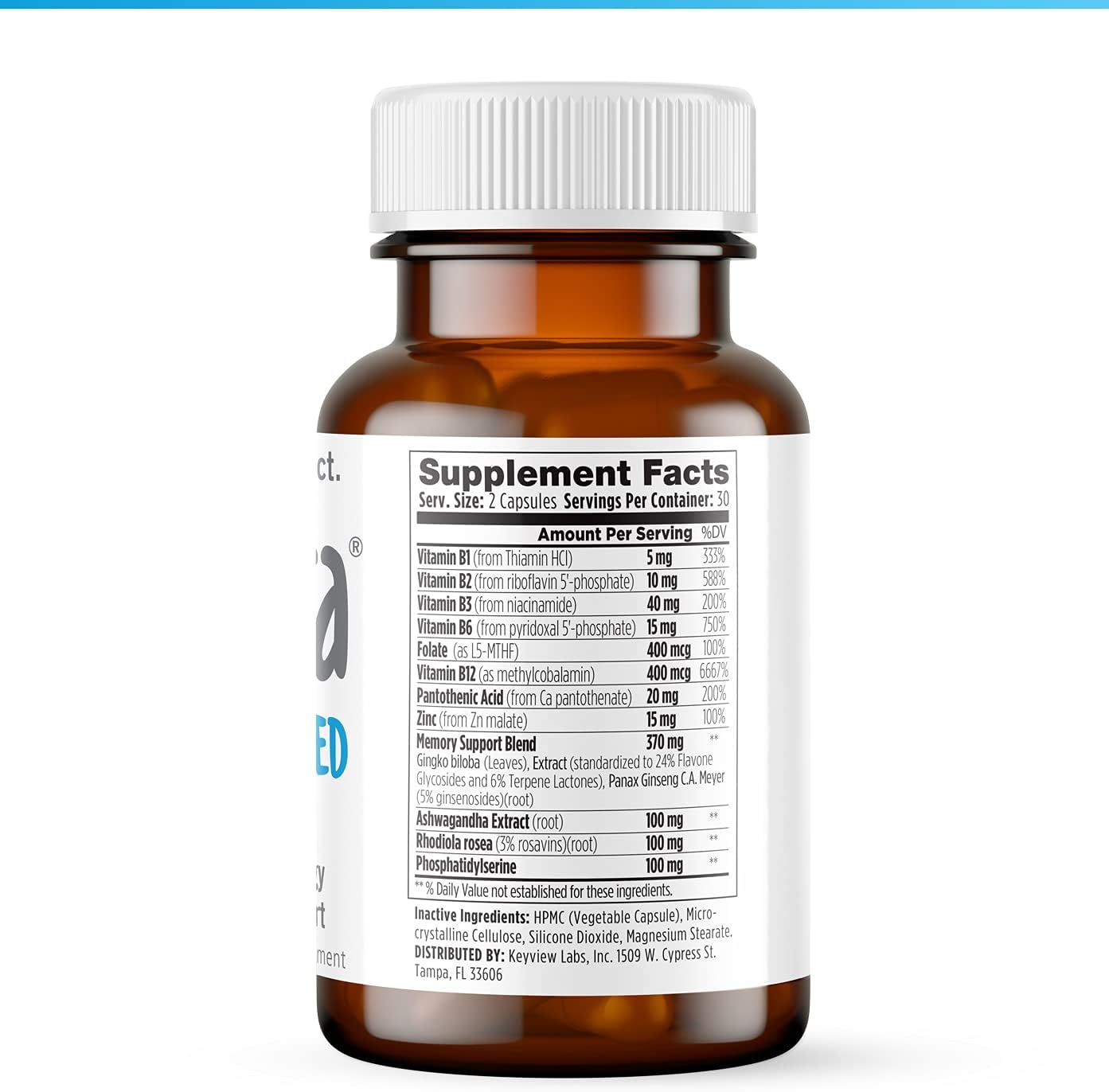 Procera Advanced Brain Supplement | Memory & Brain Booster | 3-in-1 Nootropics Brain Support Supplement | w/ Ashwagandha, Rhodiola, Ginseng, Ginkgo, Phosphatidylserine & Vitamin B Complex Pack of 2