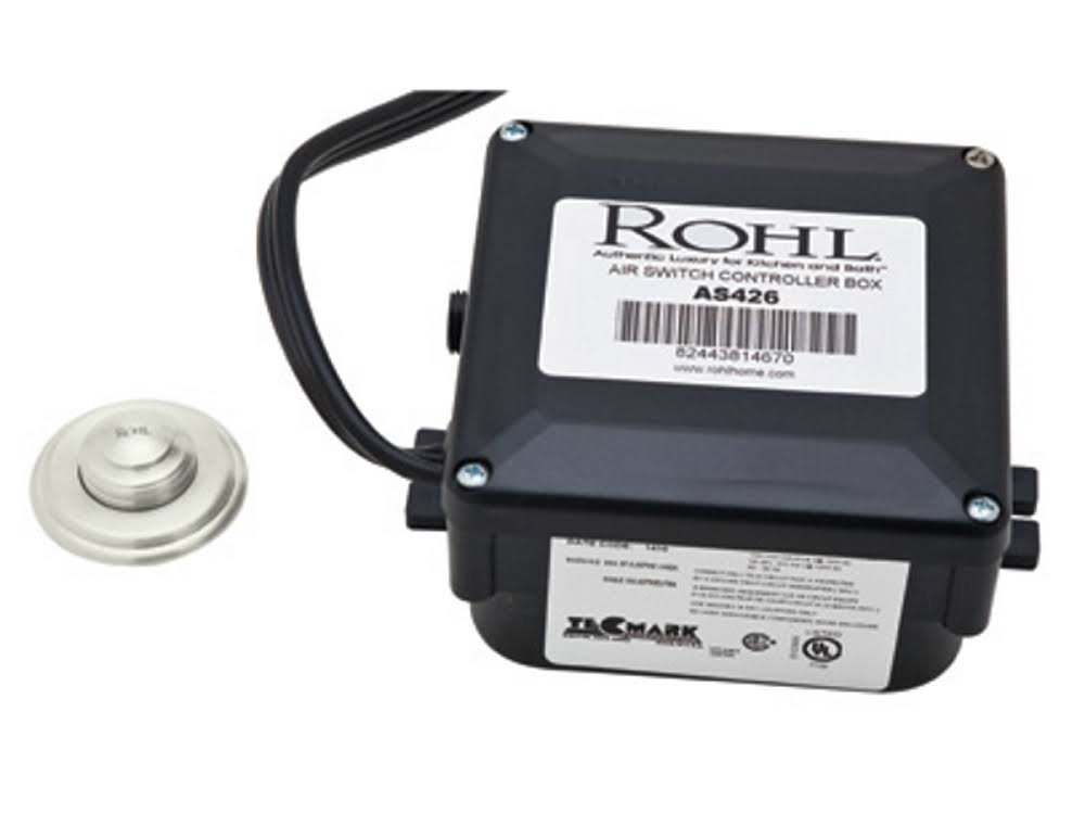 Rohl Polished Nickel Luxury Air Activated Switch Button with Control Box for Waste Disposal AS550PN