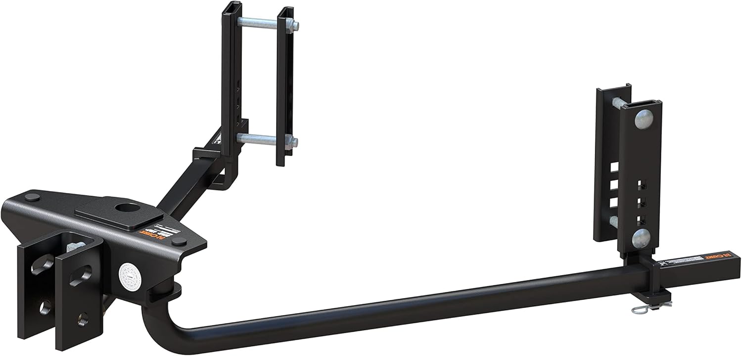 CURT 17600 TruTrack 2P Weight Distribution Hitch with 2X Sway Control, Up to 10K (No Shank or Ball)