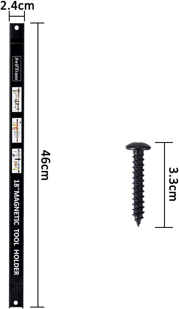 Magnetic Tool Holder 18 Inch 8 Pack Heavy Duty Magnet Tool Bar Strip Rack Wall Mount Pack of 2