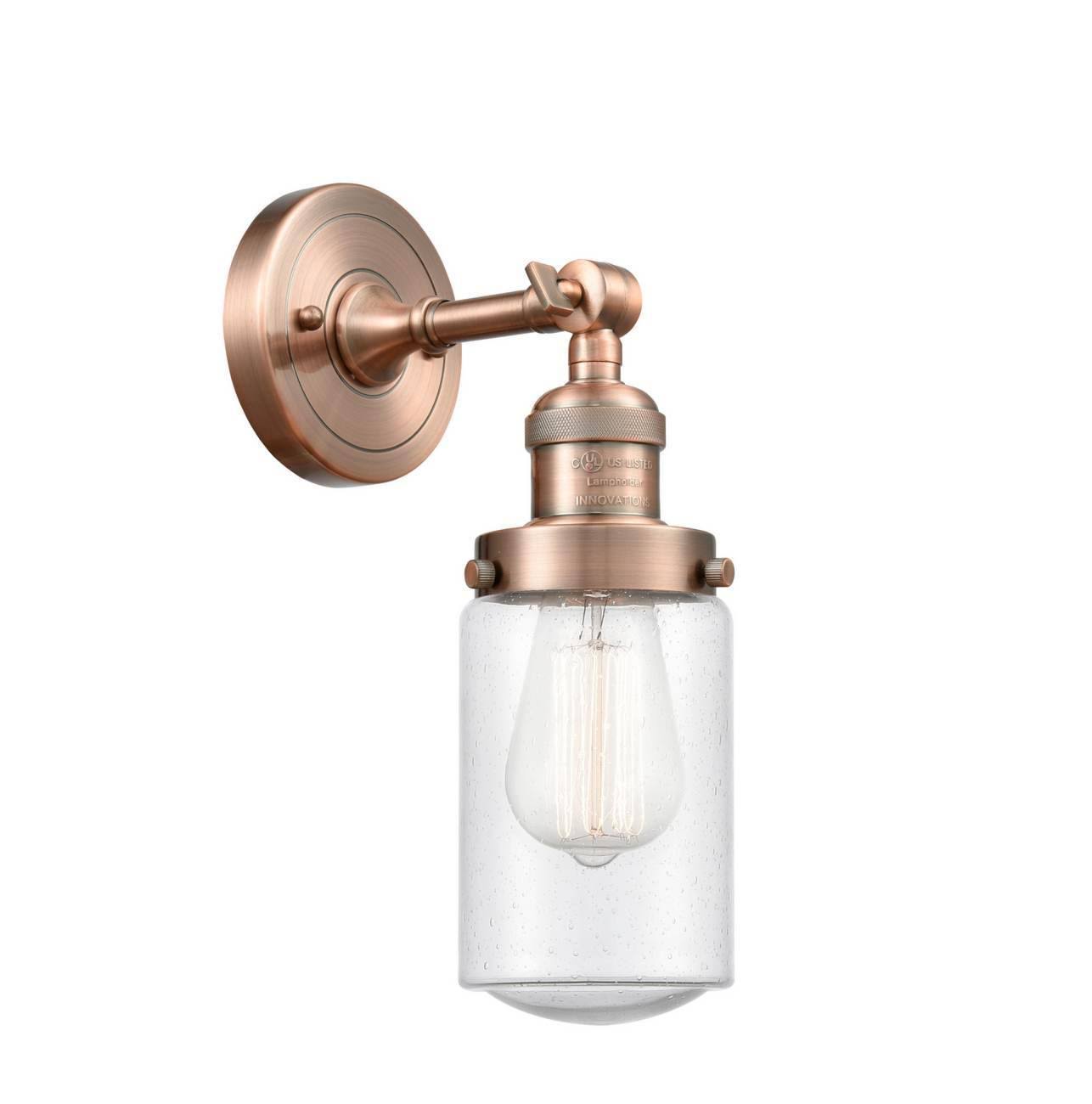 Innovations Lighting-Dover 1 Light Sconce-203-AC-G314-LED (Antique Copper)