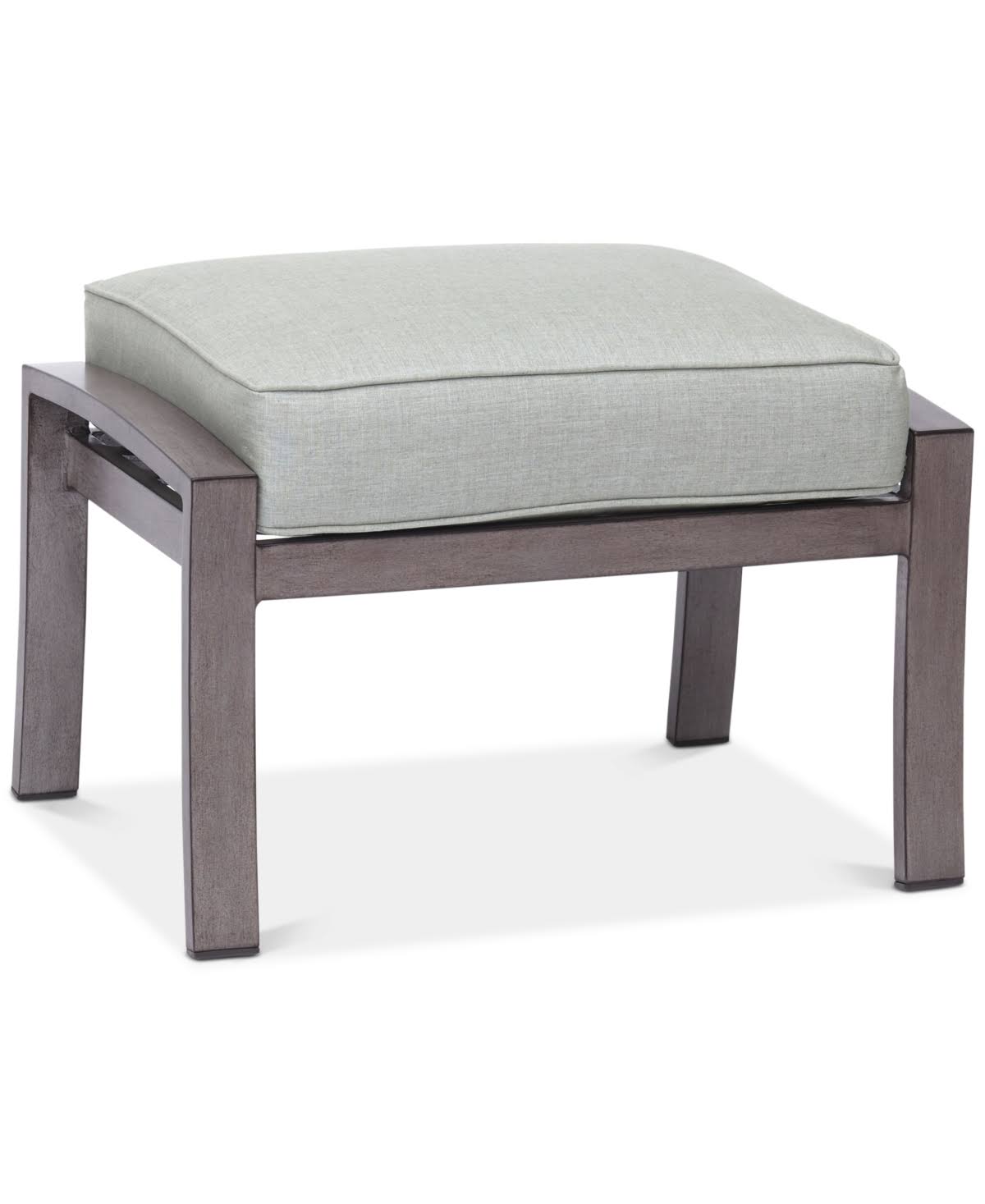 Tara Aluminum Outdoor Ottoman, Created for Macy's - Gray