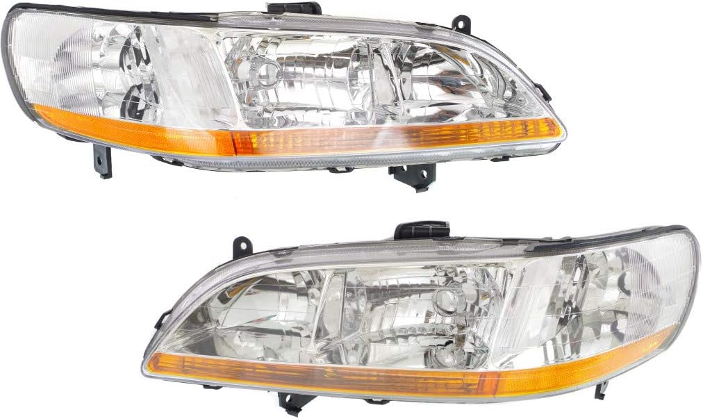 For Honda Accord Headlight Assembly Unit 1998 1999 2000 Pair Driver and Passenger Side | HO2502111+HO2503111