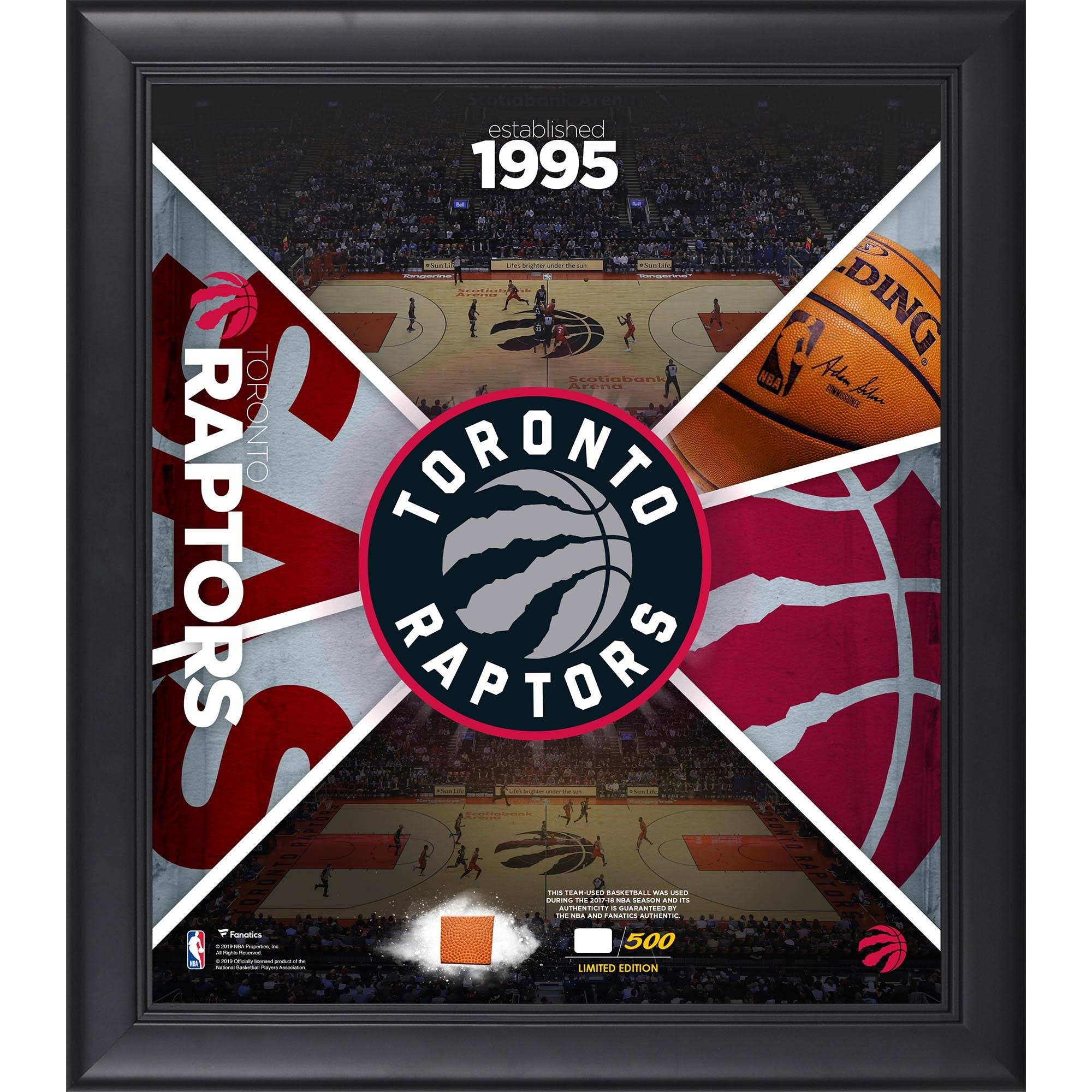 Toronto Raptors Fanatics Authentic Framed 15x22 x 17x22 Team Impact Collage with A Piece of Game-Used Basketball - Limited Editi