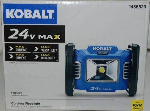 Kobalt 1436529 24V Max Cordless Floodlight Blue Black New in Box