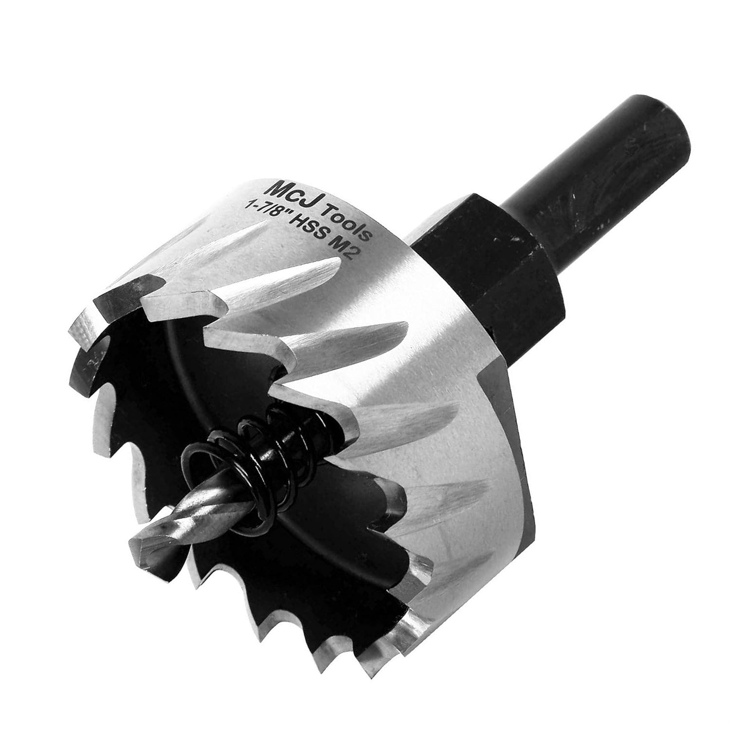McJ Tools 1-7/8 Inch HSS M2 Drill Bit Hole Saw for Metal, Steel, Iron, Alloy, Ideal for Electricians, Plumbers, DIYs, Metal Professionals Pack of 2