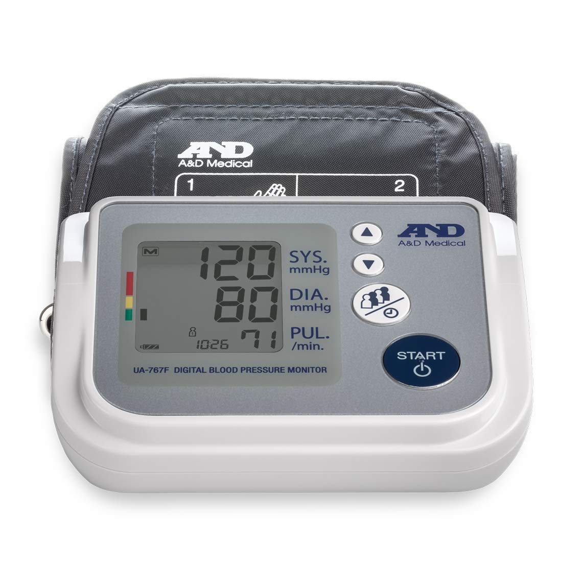A&D Medical Upper Arm Blood Pressure Monitor for Up to 4 Users, Includes AC Adapter (UA-767FAC) Pack of 2